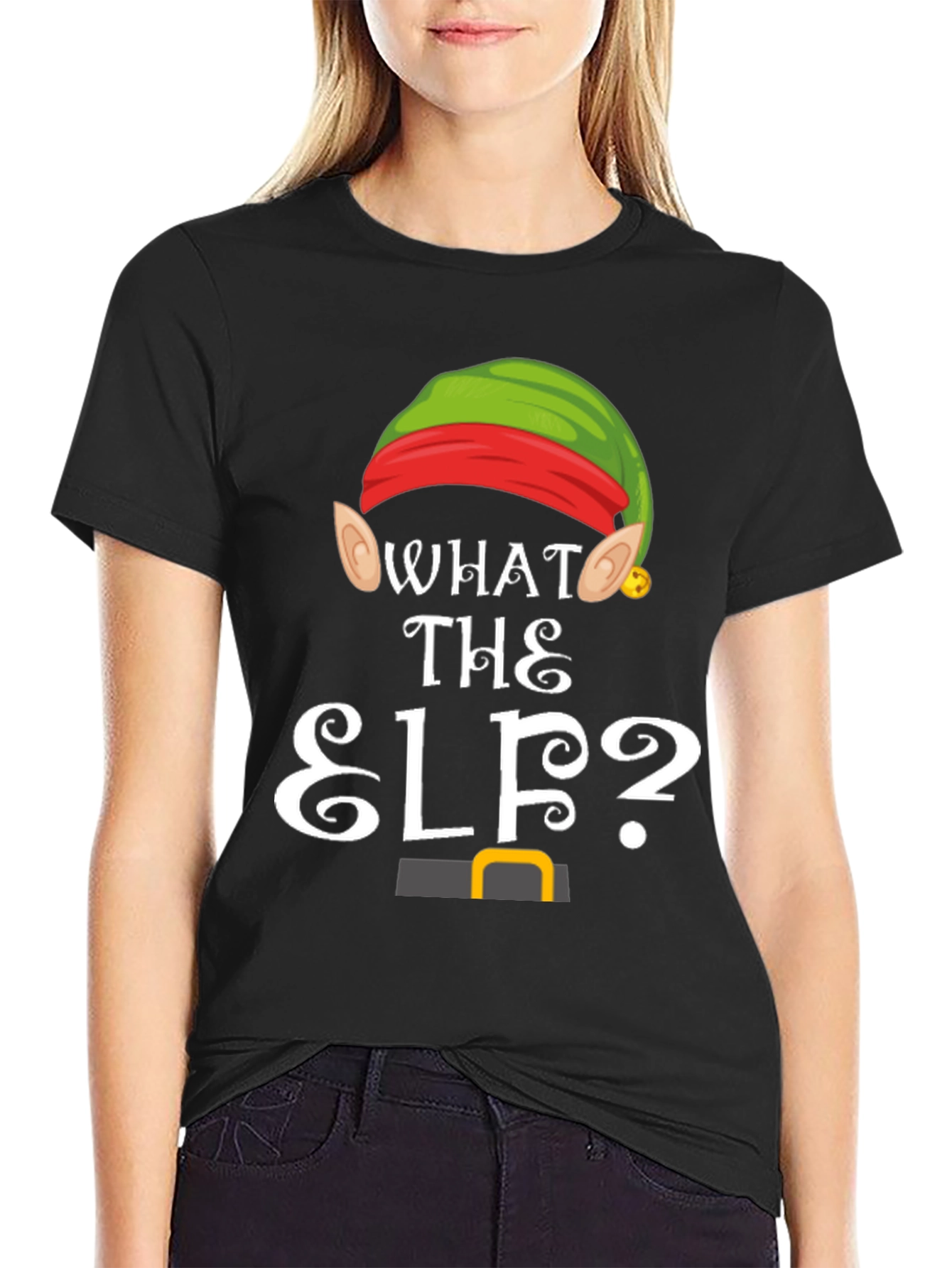 What the Elf? Christmas Holiday Graphic T-Shirt