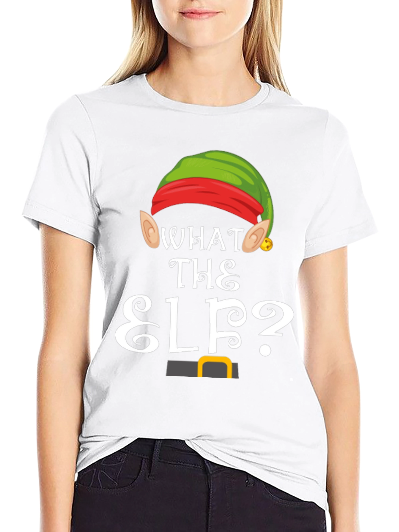 What the Elf? Christmas Holiday Graphic T-Shirt