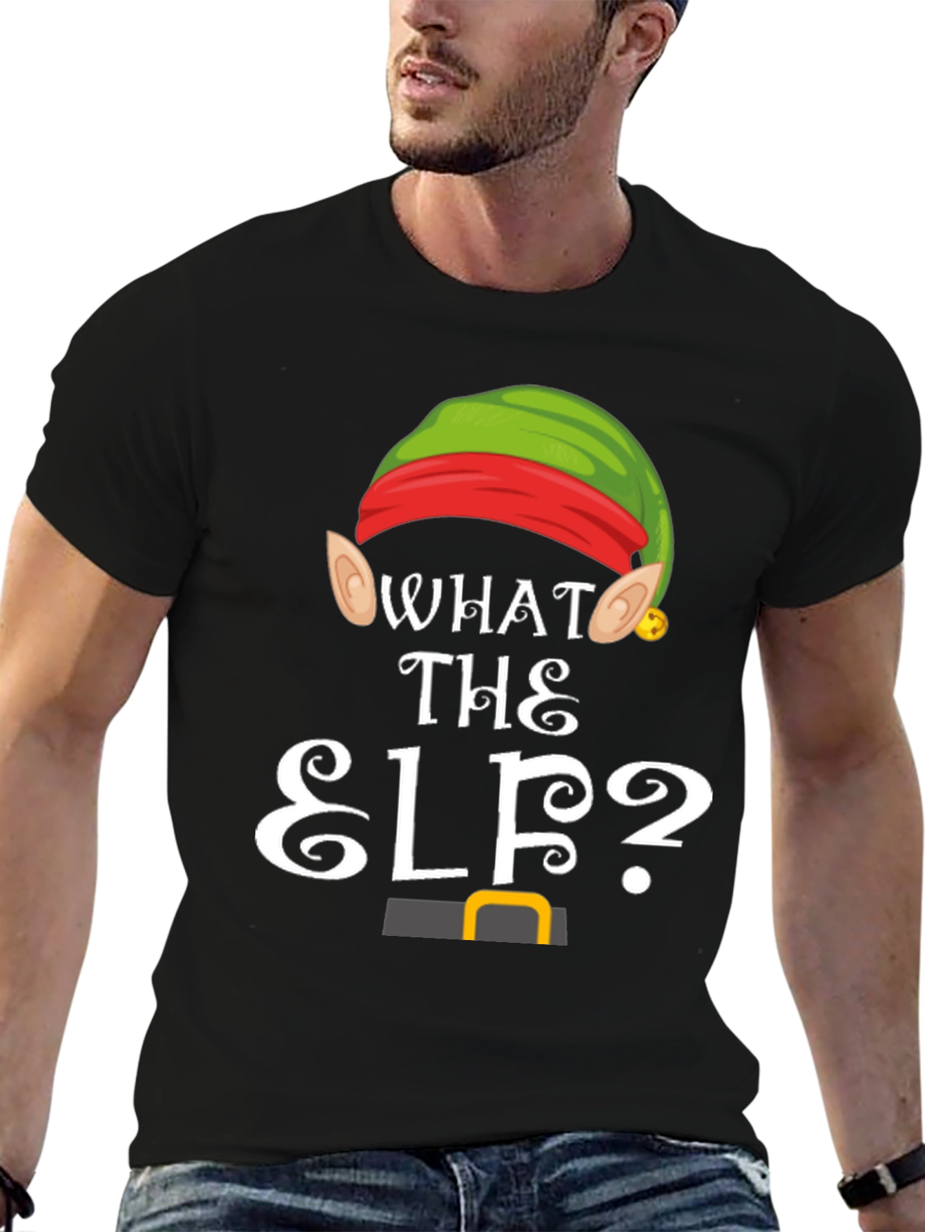 What the Elf? Christmas Holiday Graphic T-Shirt