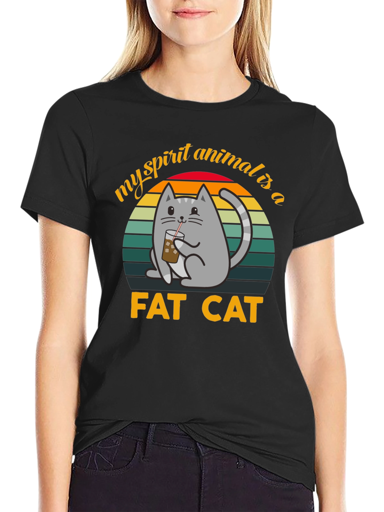 My Spirit Animal is a Fat Cat T-Shirt