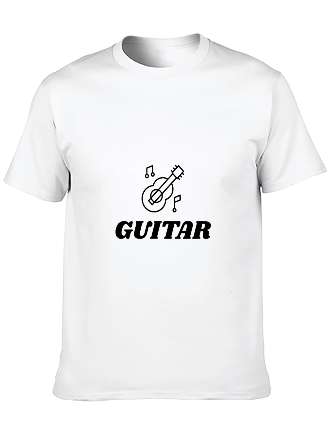 Guitar Graphic Black T-Shirt | Musical Instrument Tee