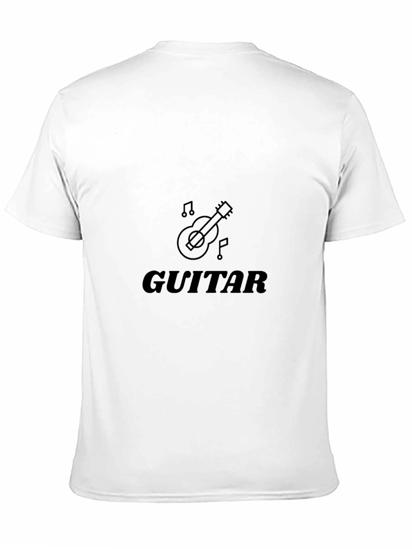 Guitar Graphic Black T-Shirt | Musical Instrument Tee