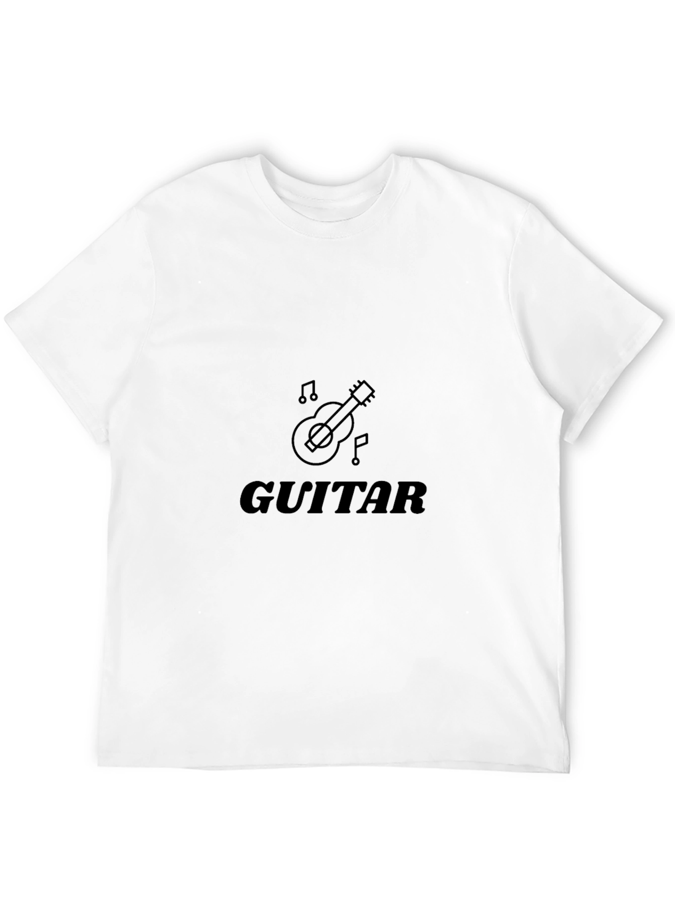 Guitar Graphic Black T-Shirt | Musical Instrument Tee