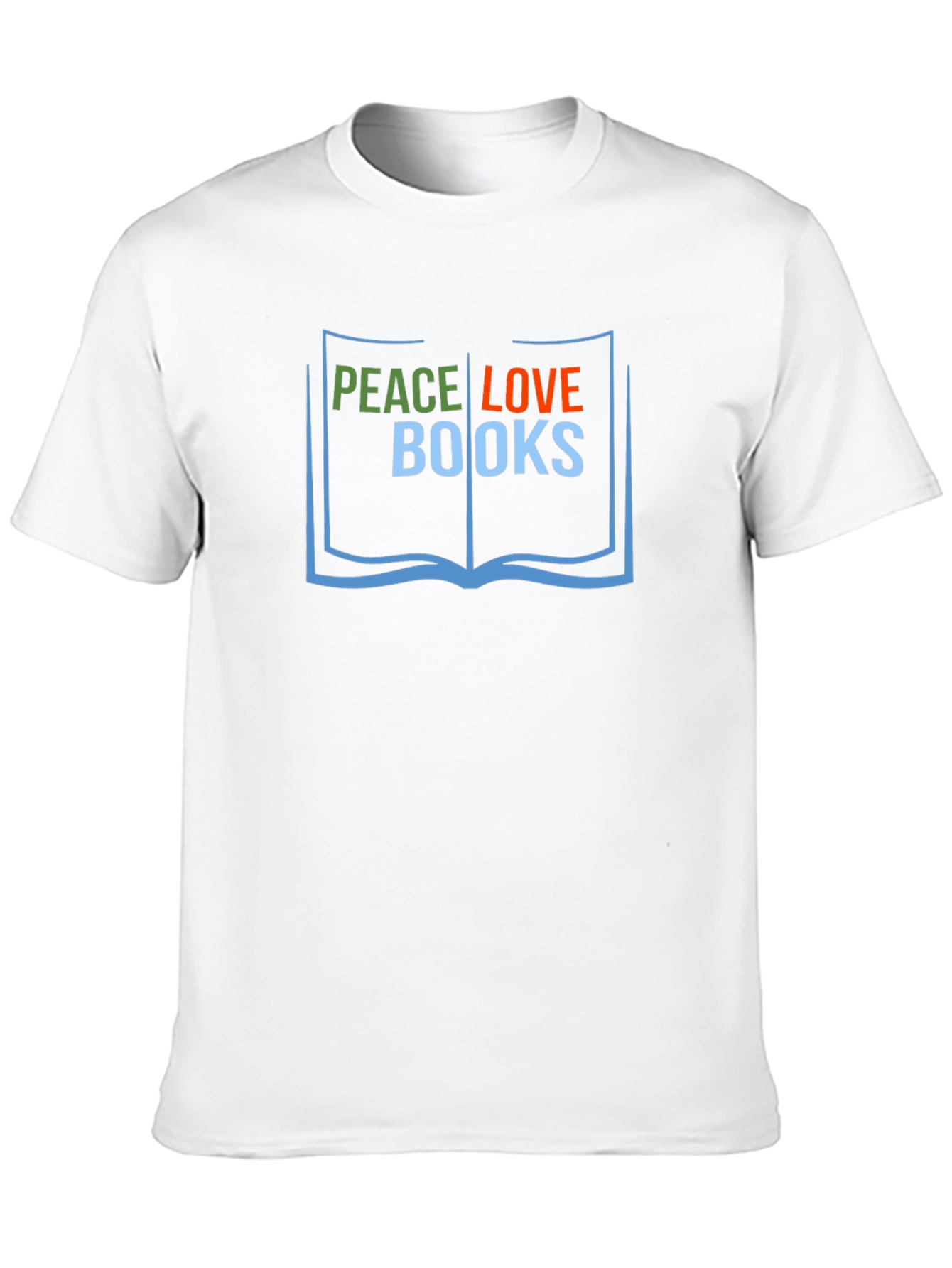 Peace Love Books T-Shirt Reader Tee