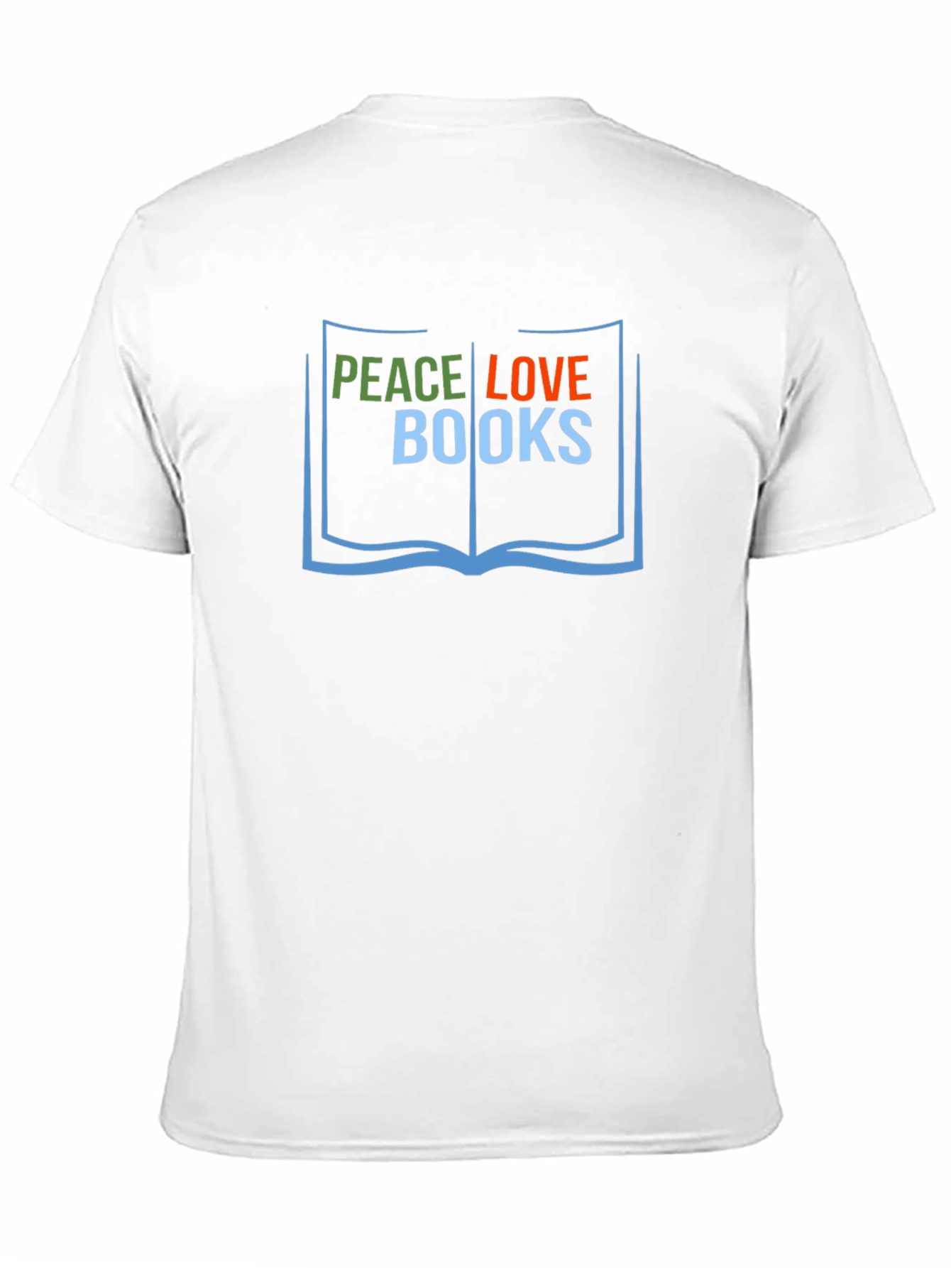Peace Love Books T-Shirt Reader Tee