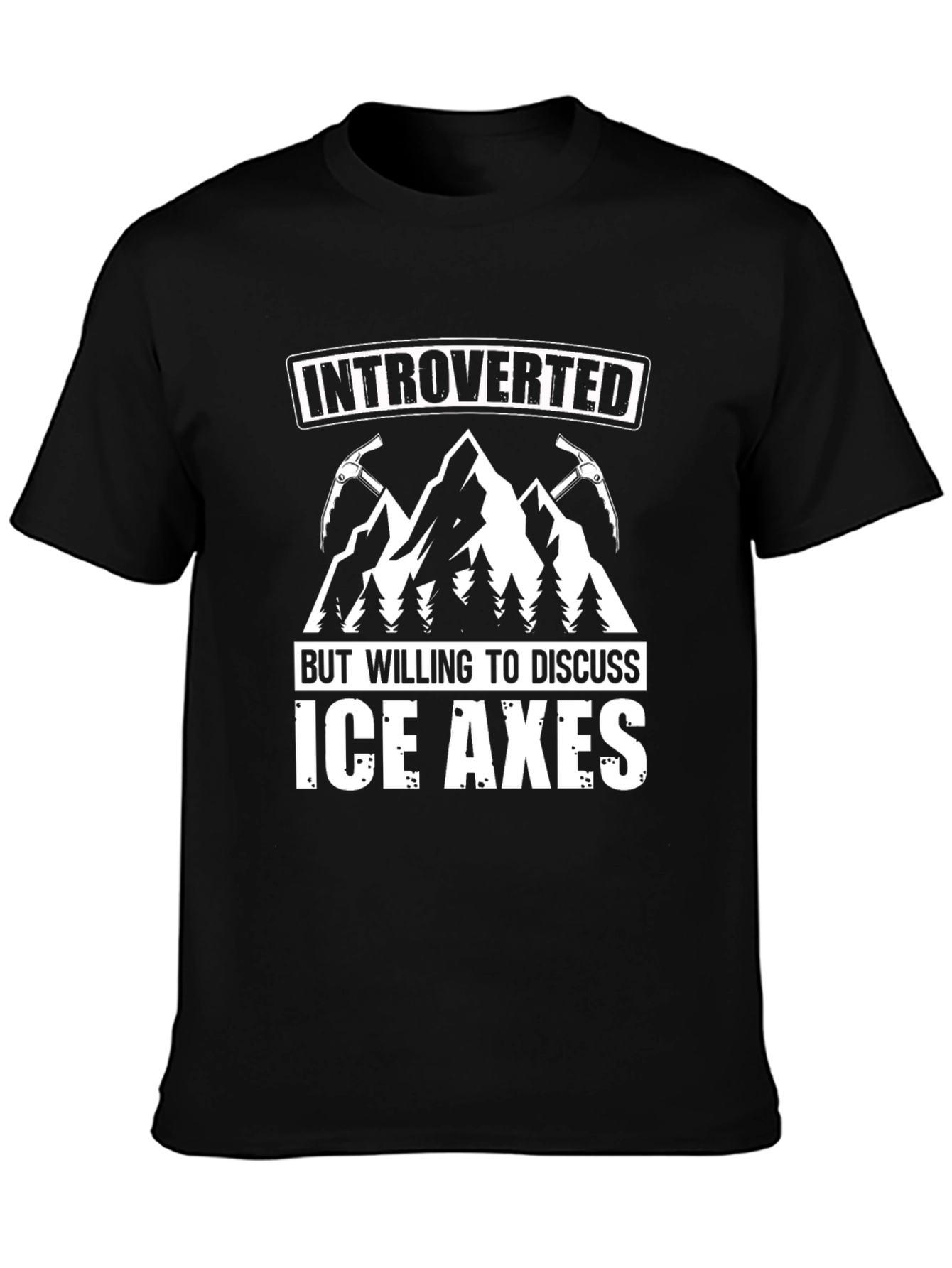 Introverted Ice Axes Black T-Shirt