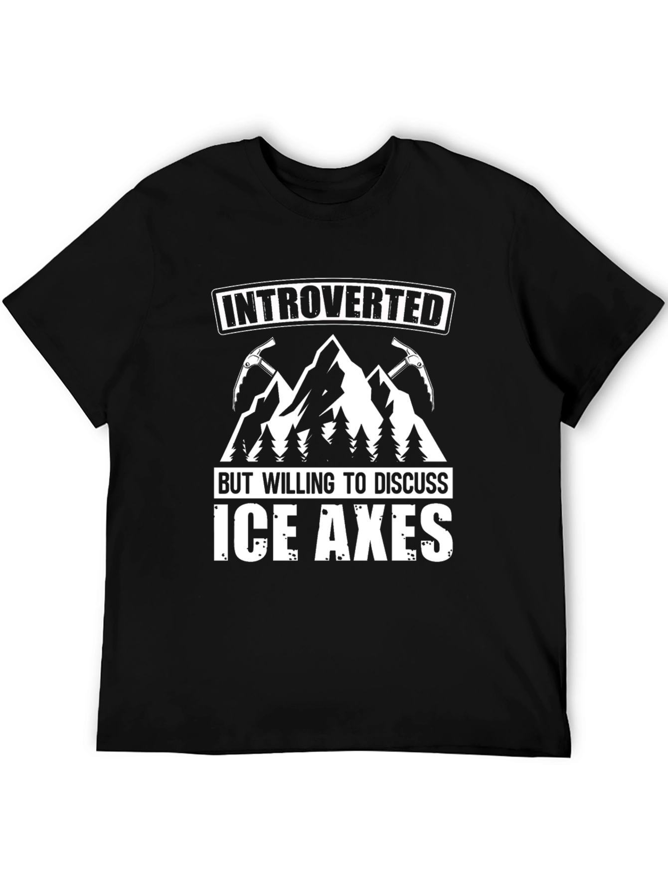 Introverted Ice Axes Black T-Shirt
