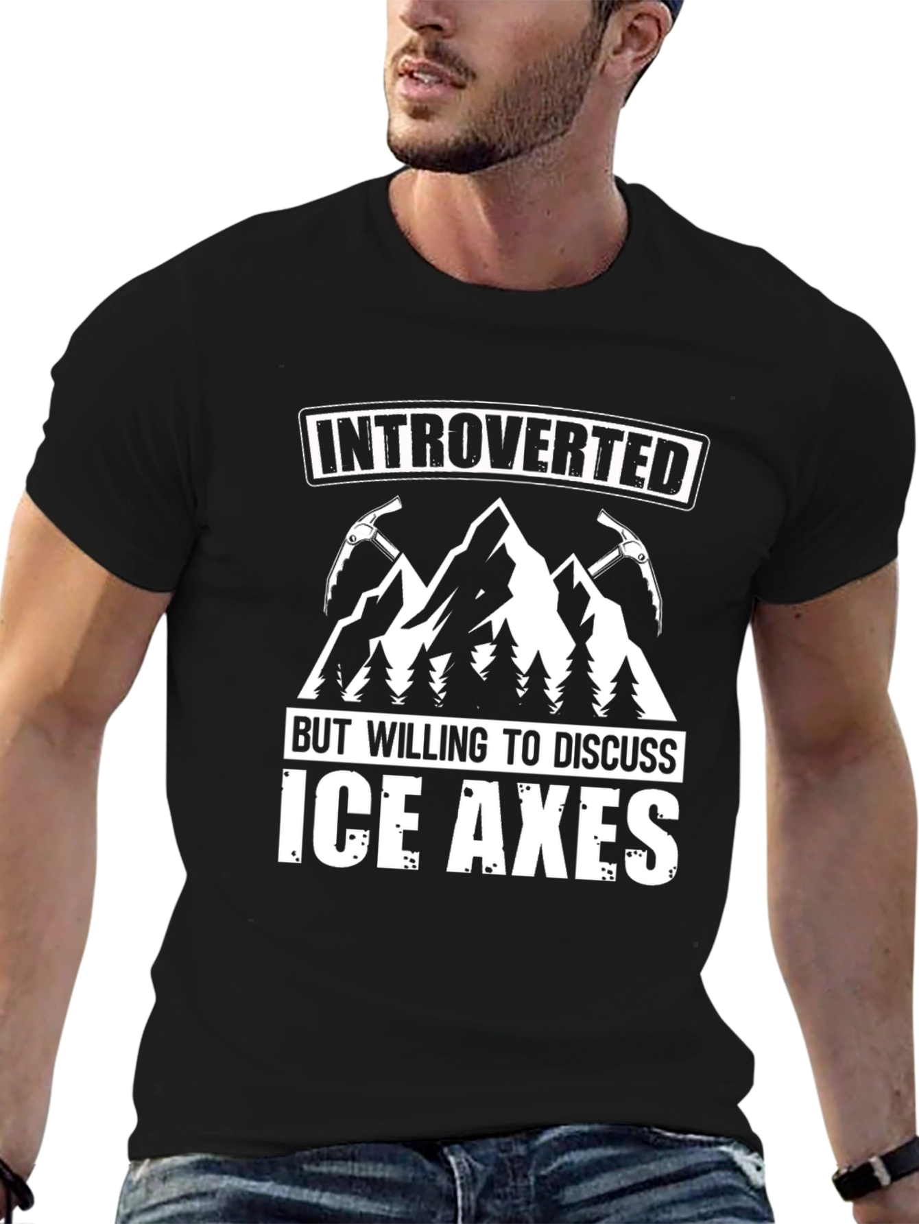 Introverted Ice Axes Black T-Shirt