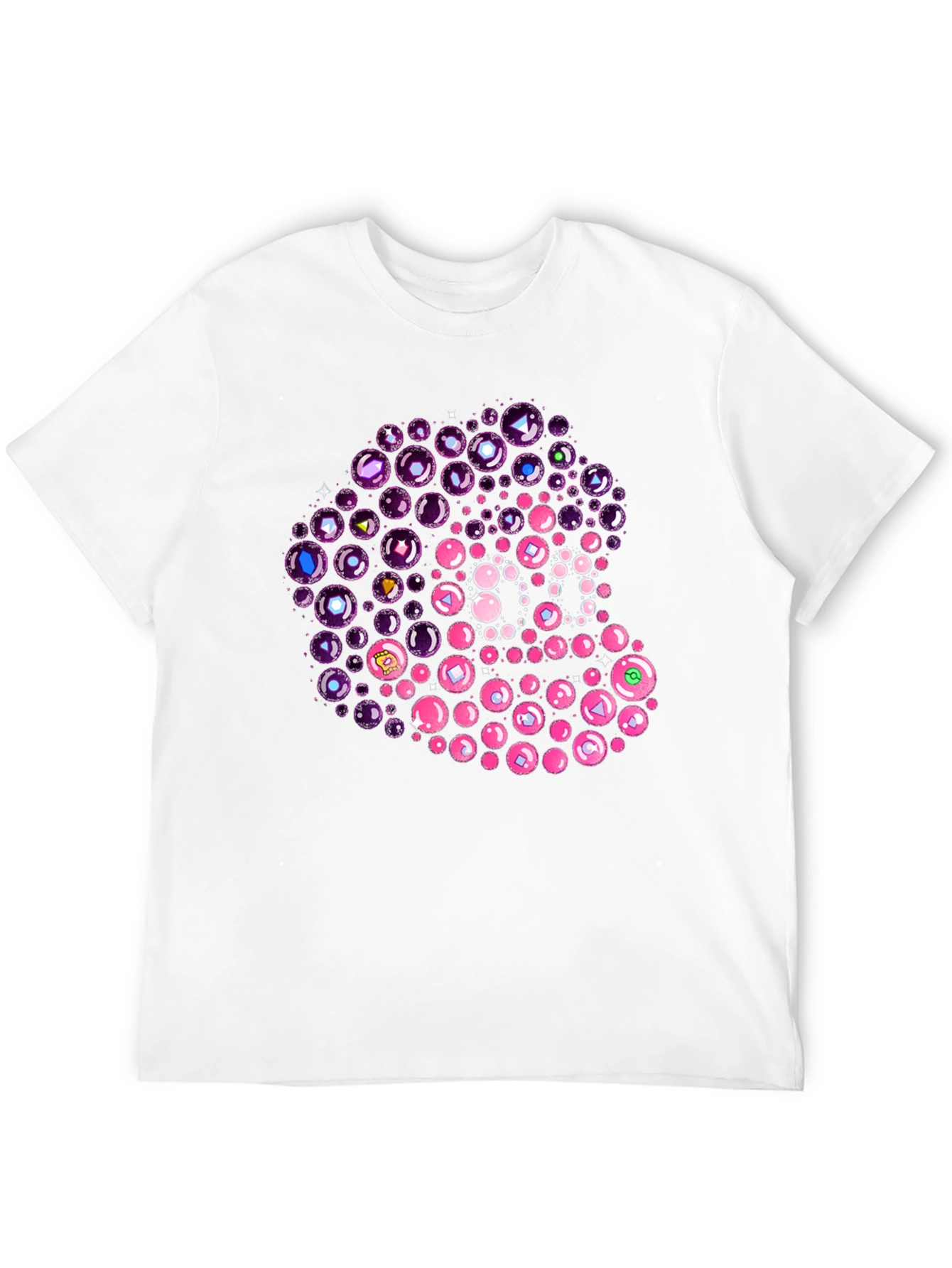 Unique Bubble Gem T-Shirt - Black Cotton Tee