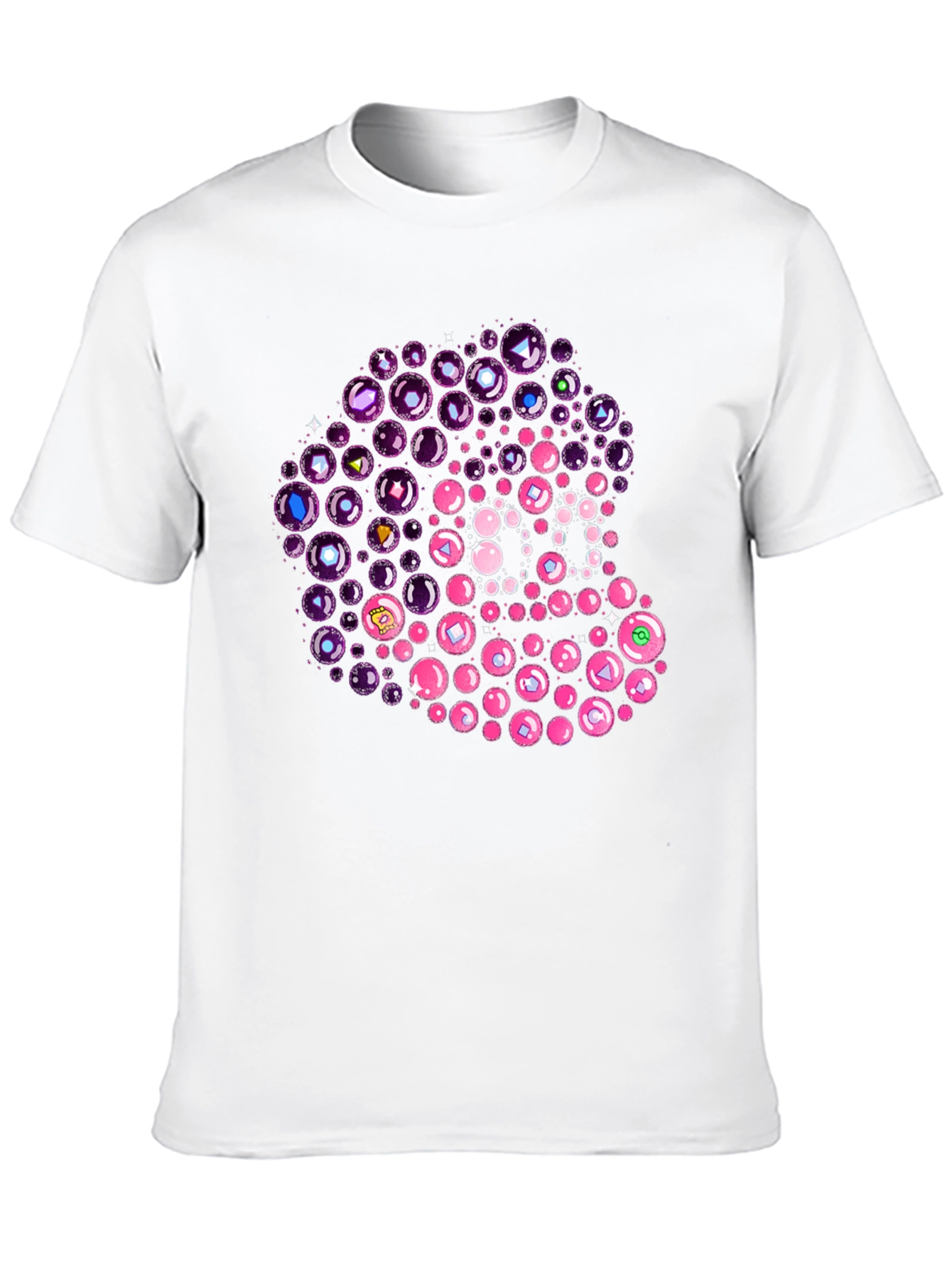 Unique Bubble Gem T-Shirt - Black Cotton Tee