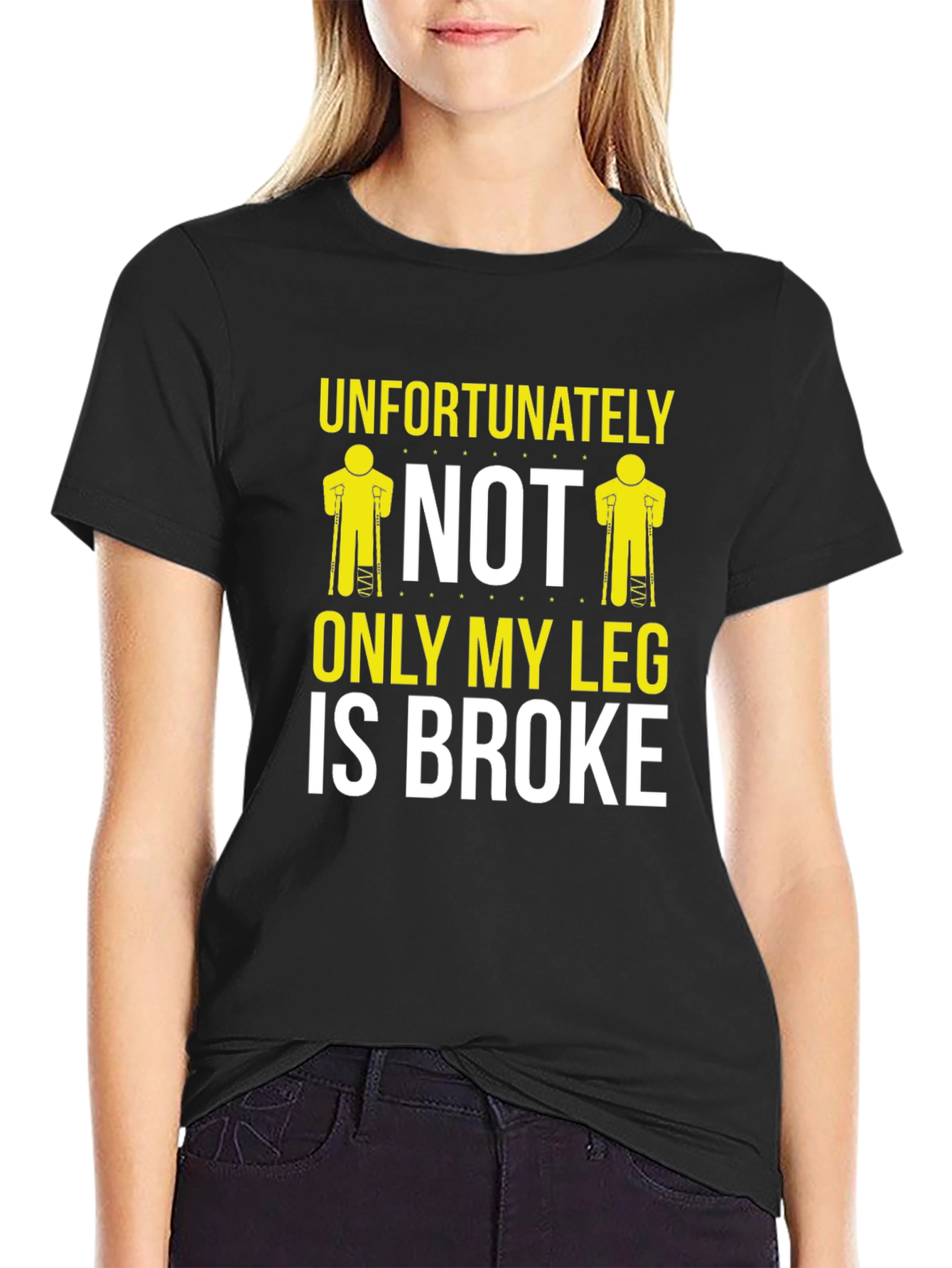 Humorous Not Only My Leg Graphic T-Shirt