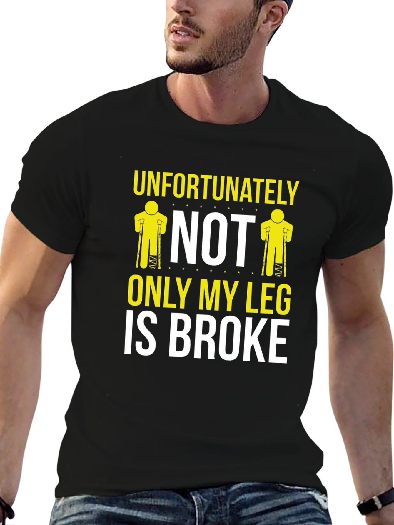 Humorous Not Only My Leg Graphic T-Shirt