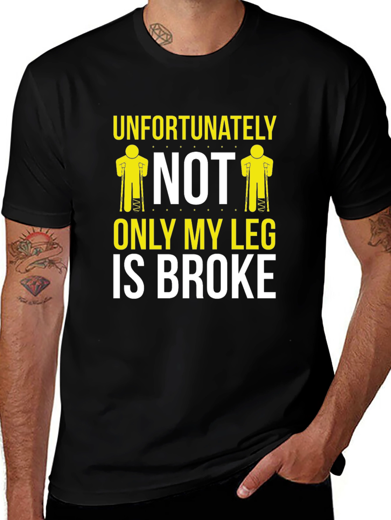 Humorous Not Only My Leg Graphic T-Shirt