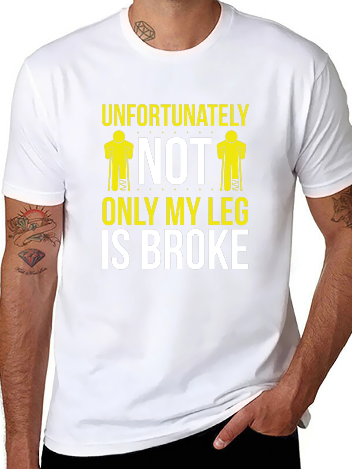 Humorous Not Only My Leg Graphic T-Shirt