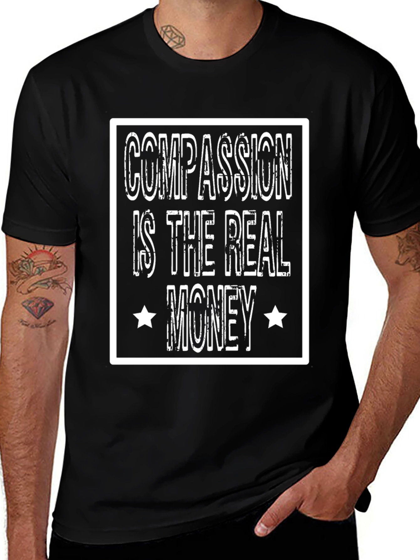 Compassion is the Real Money Graphic T-Shirt