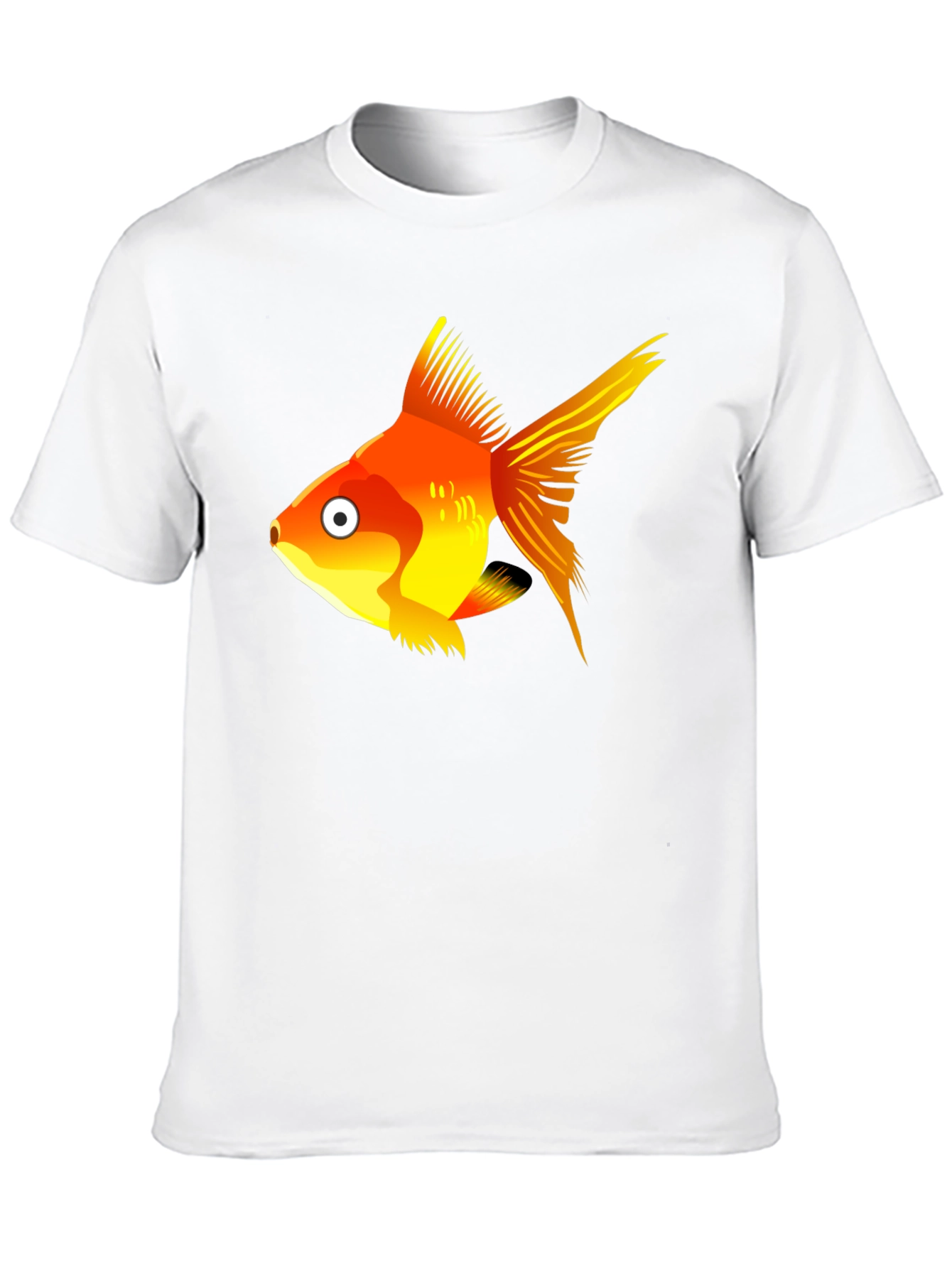 Goldfish Graphic Tee - Black Cotton T-Shirt