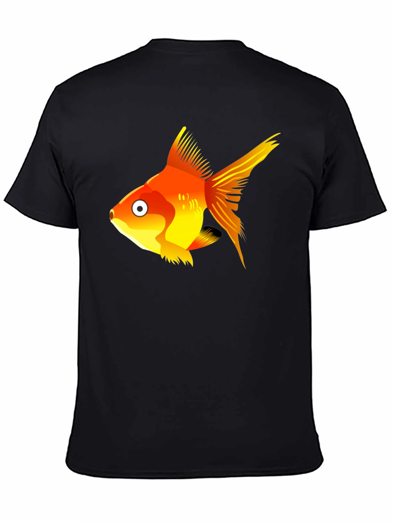 Goldfish Graphic Tee - Black Cotton T-Shirt