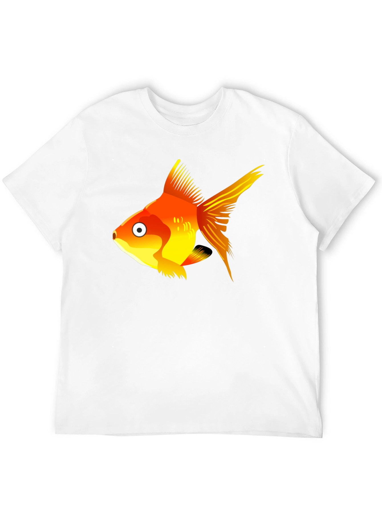 Goldfish Graphic Tee - Black Cotton T-Shirt