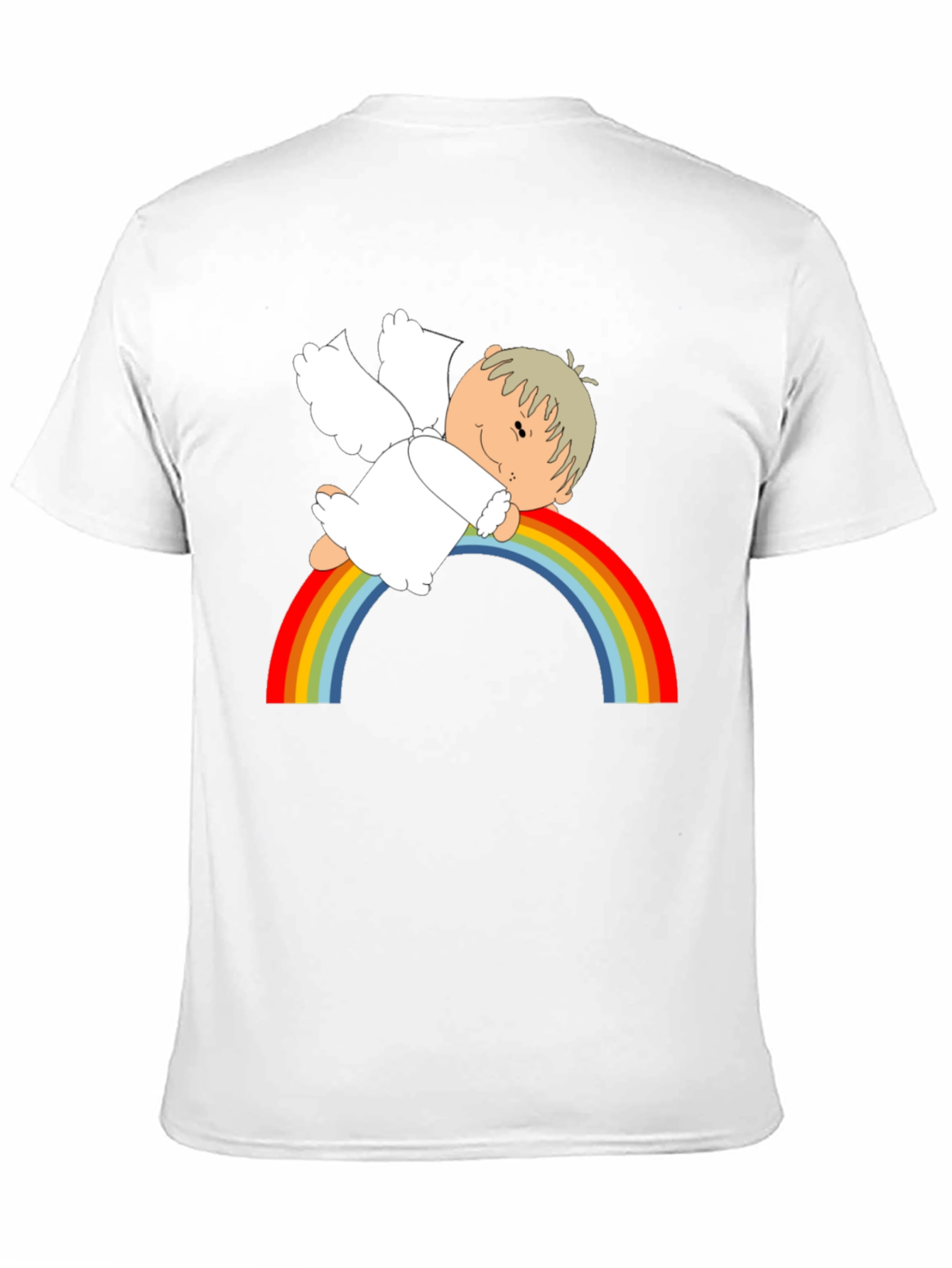 Cute Angel Rainbow Graphic T-Shirt