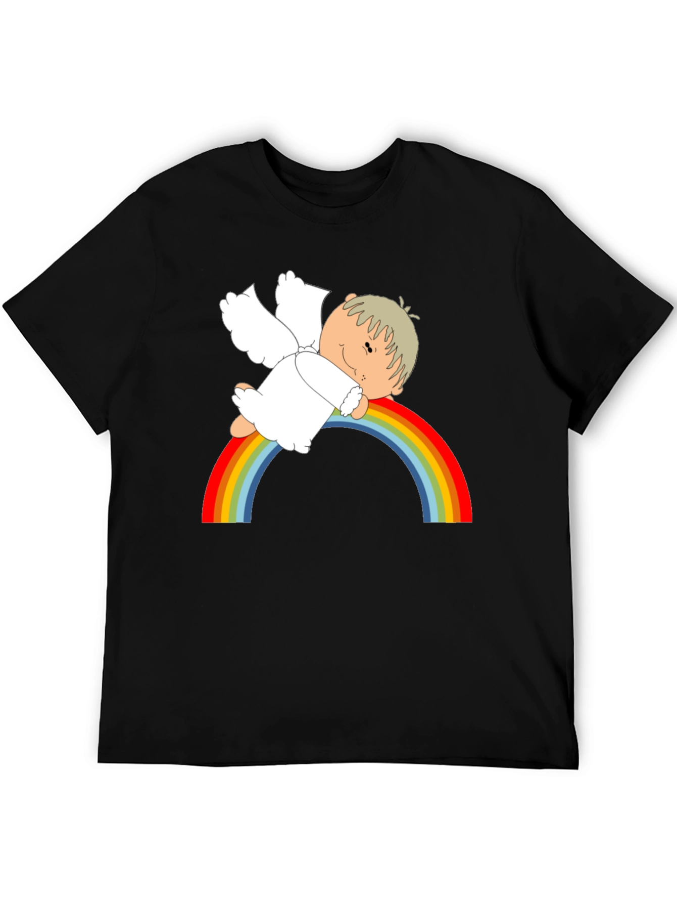 Cute Angel Rainbow Graphic T-Shirt