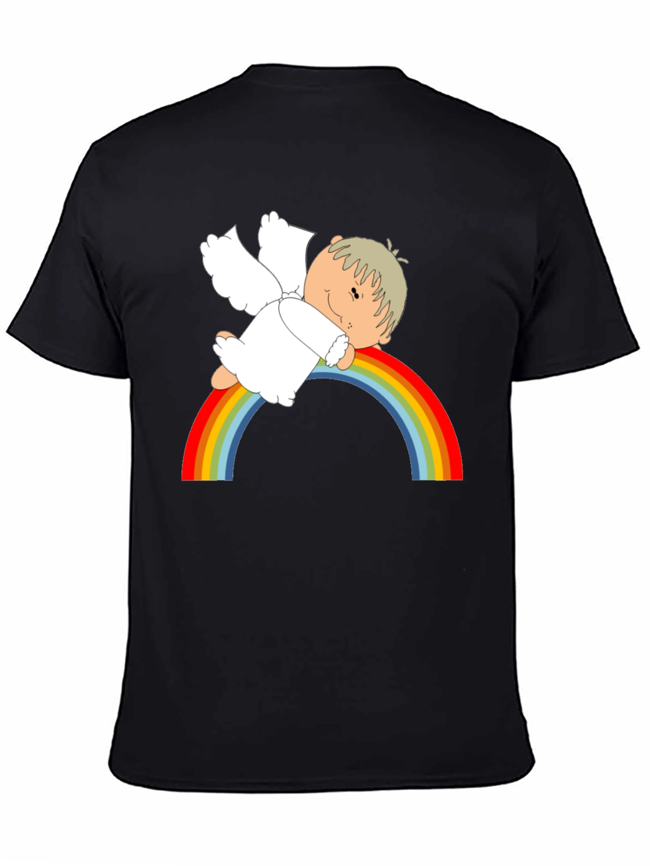 Cute Angel Rainbow Graphic T-Shirt