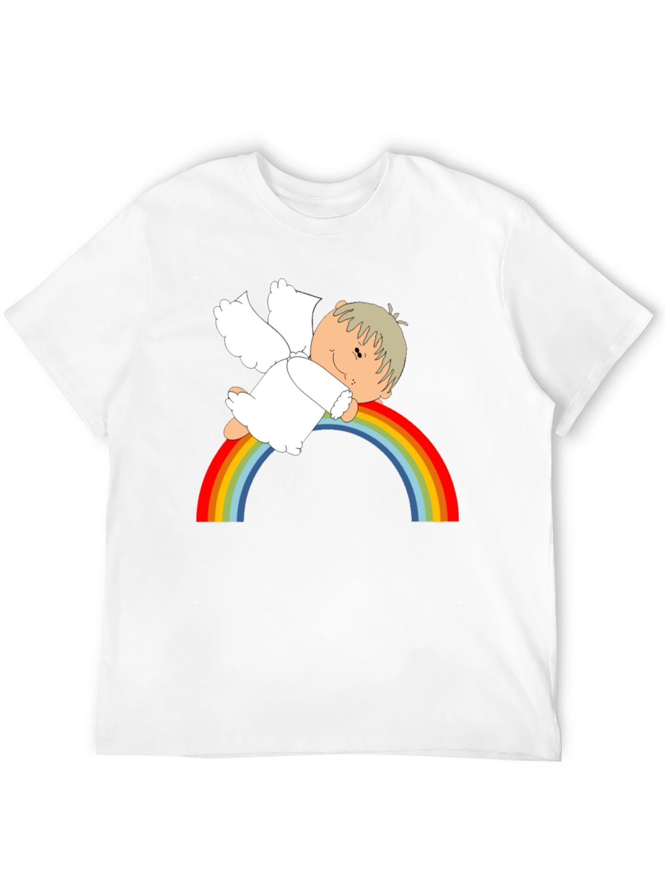 Cute Angel Rainbow Graphic T-Shirt