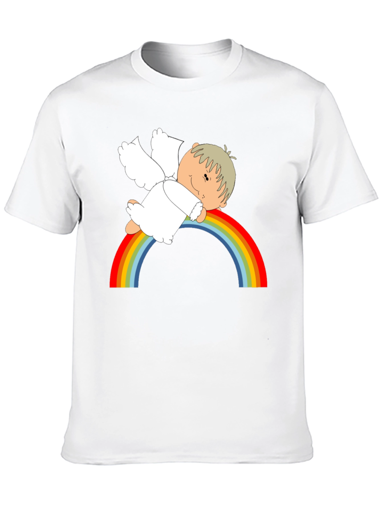 Cute Angel Rainbow Graphic T-Shirt
