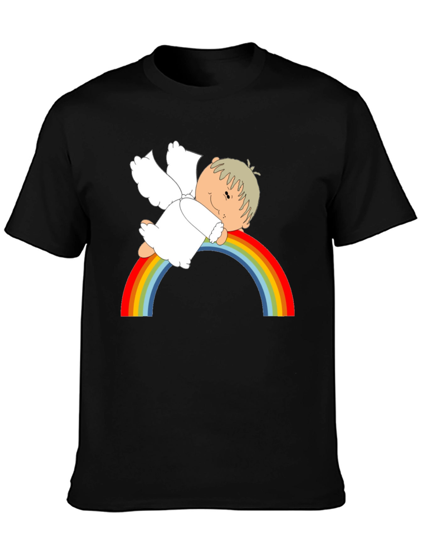 Cute Angel Rainbow Graphic T-Shirt