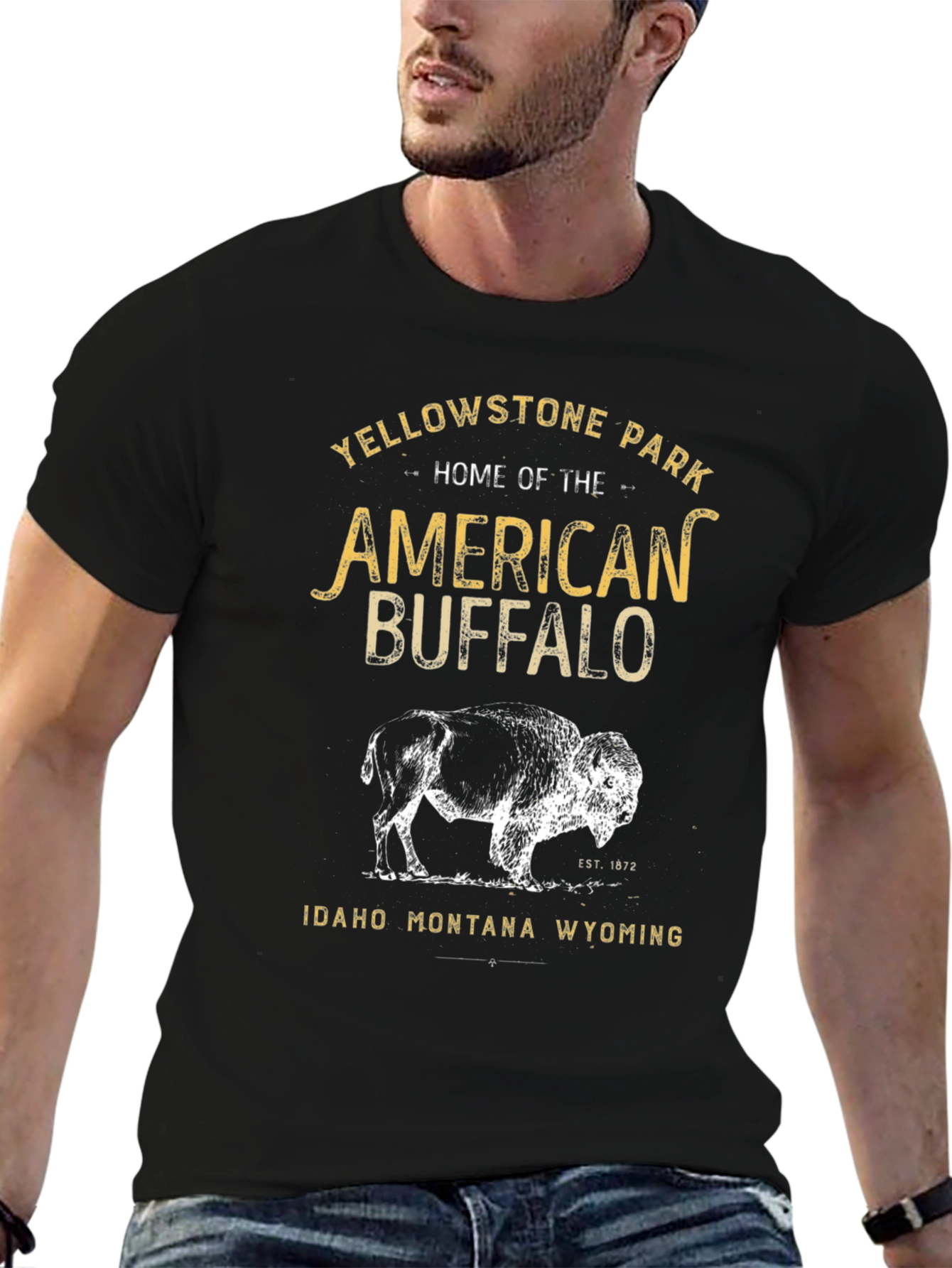 Yellowstone National Park Buffalo Graphic Tee