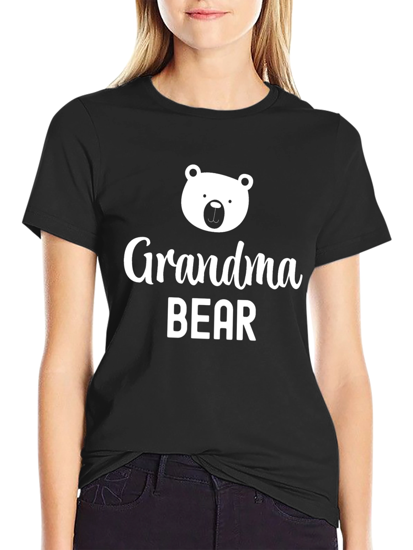 Grandma Bear Graphic Tee - Black Unisex T-Shirt