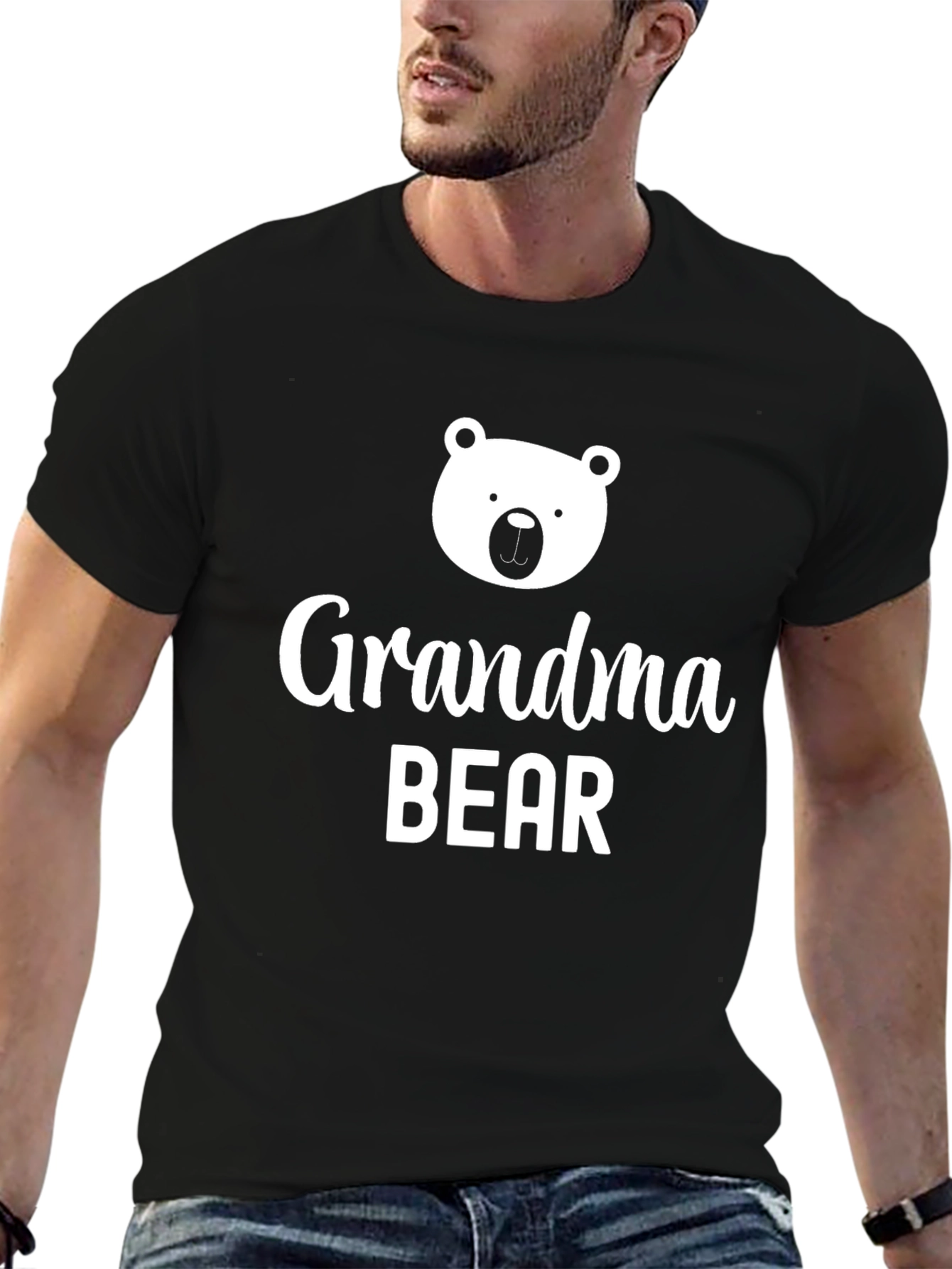 Grandma Bear Graphic Tee - Black Unisex T-Shirt