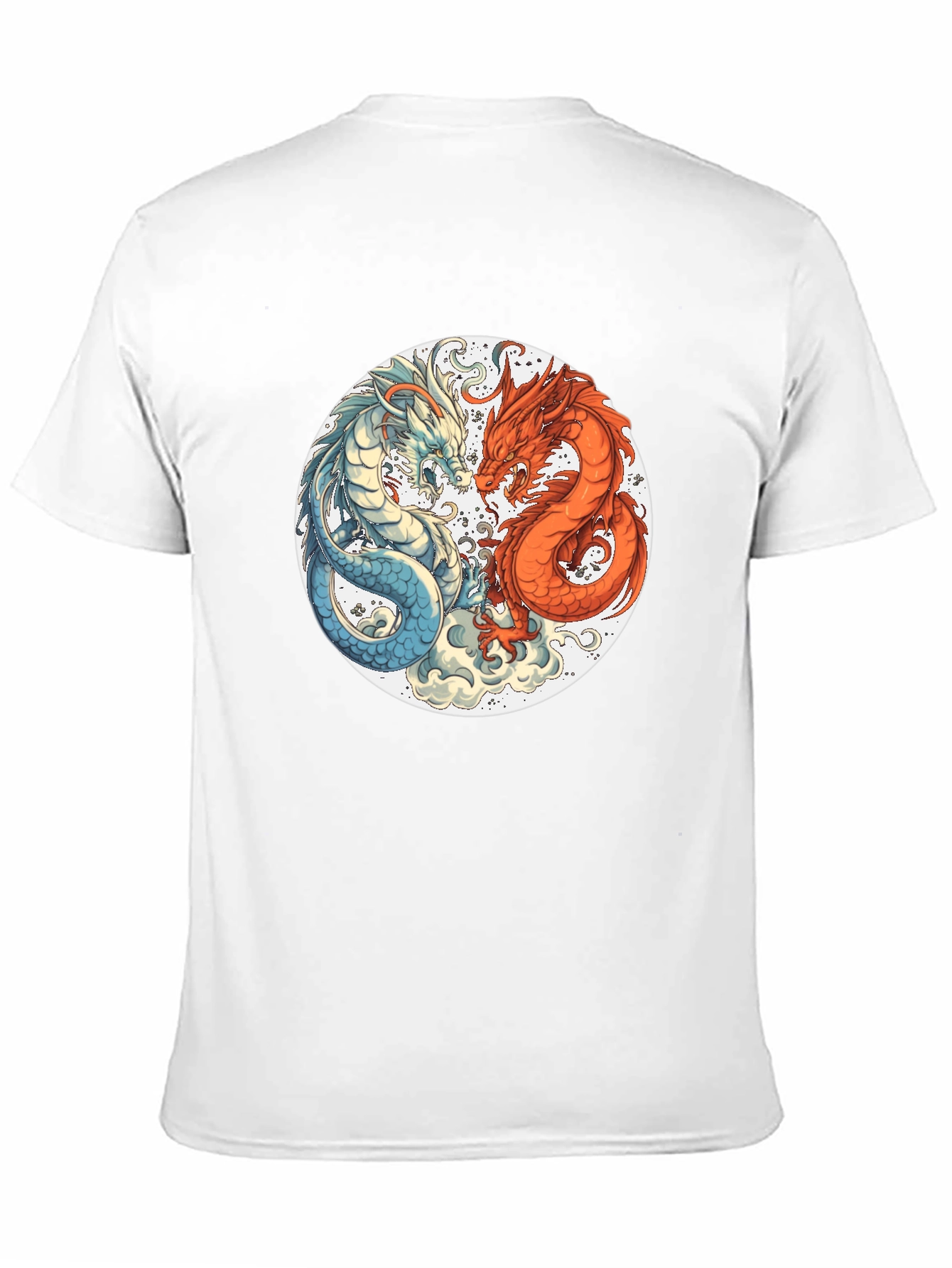 Yin Yang Dragons Graphic Tee - Black T-Shirt