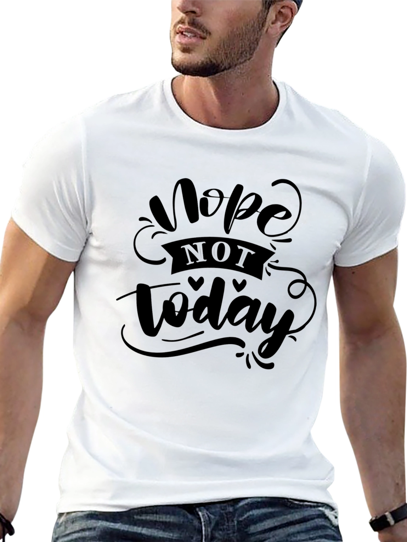 Nope Not Today Graphic Tee - Comfy Black T-Shirt