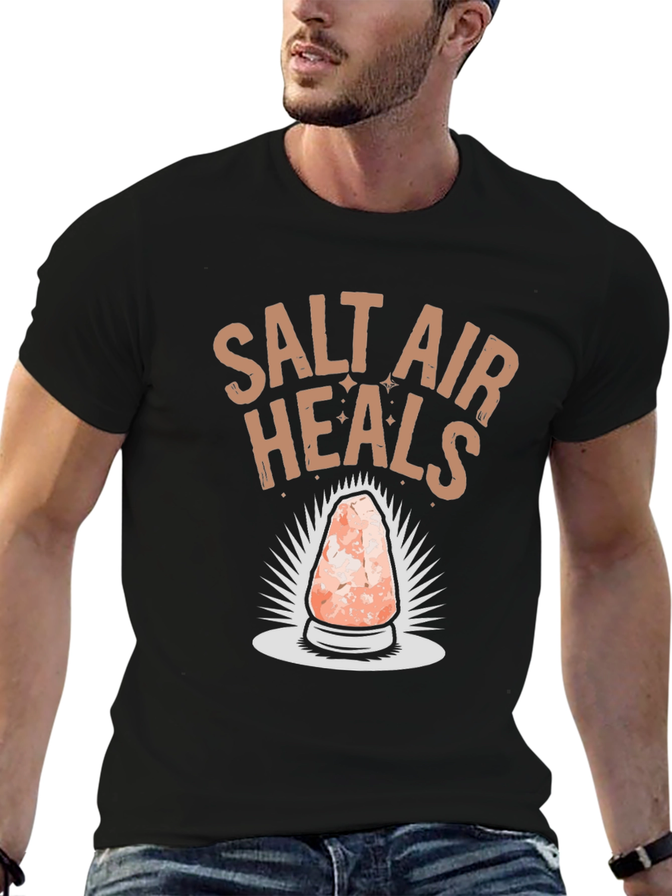 Salt Air Heals Graphic T-Shirt - Black