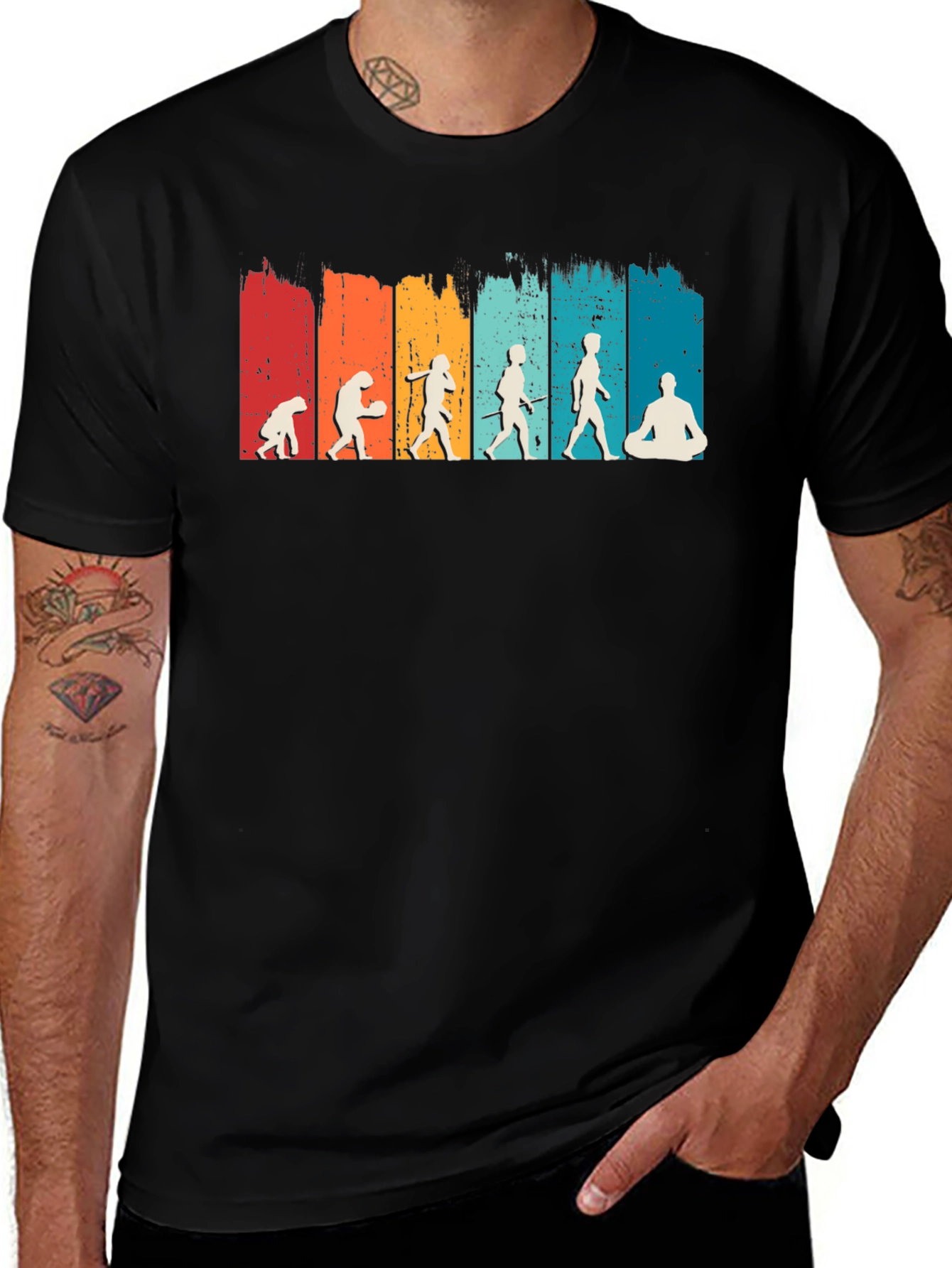 Evolution Meditation T-Shirt - Black