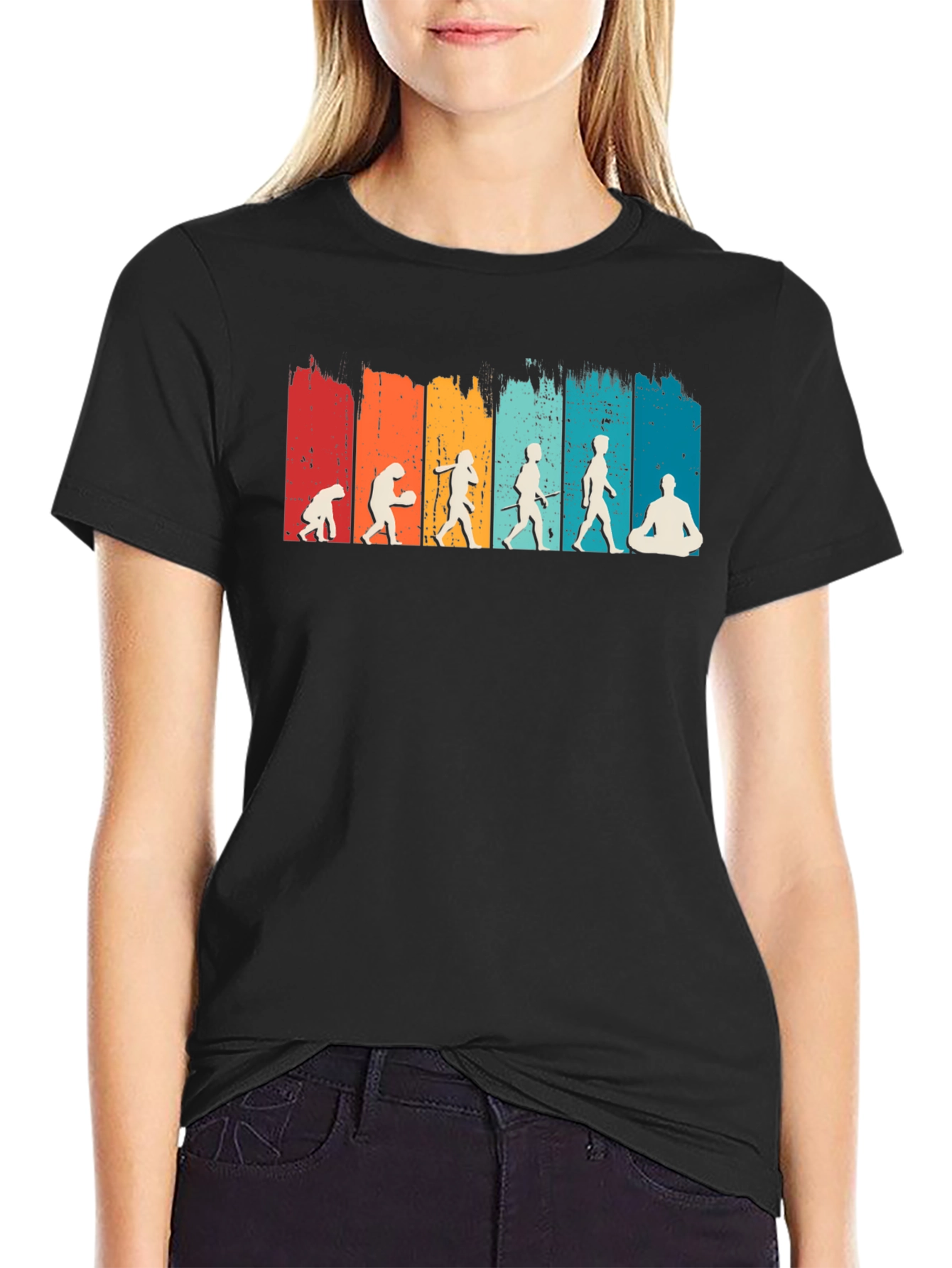 Evolution Meditation T-Shirt - Black
