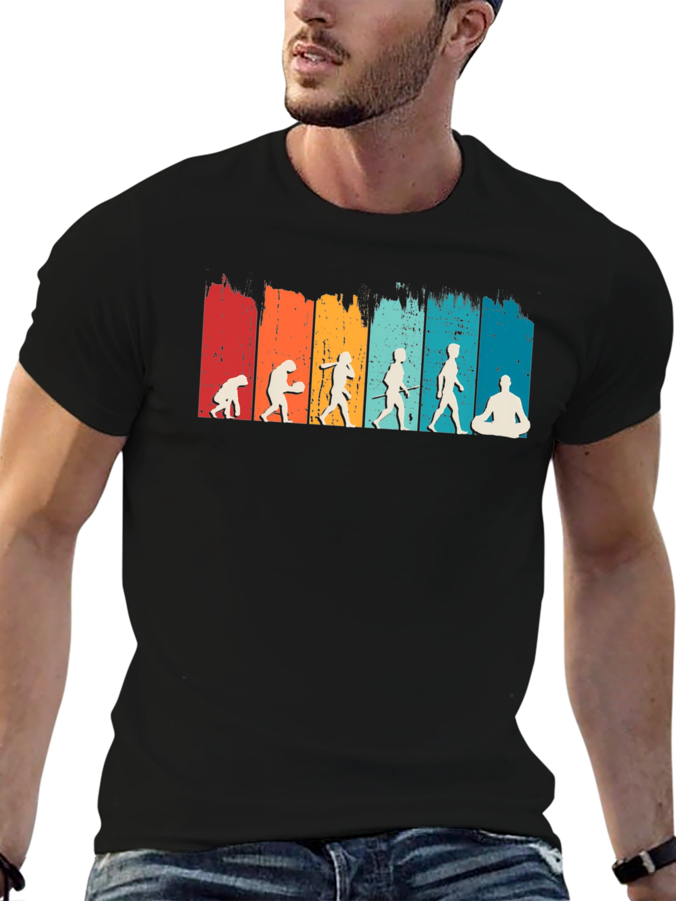 Evolution Meditation T-Shirt - Black