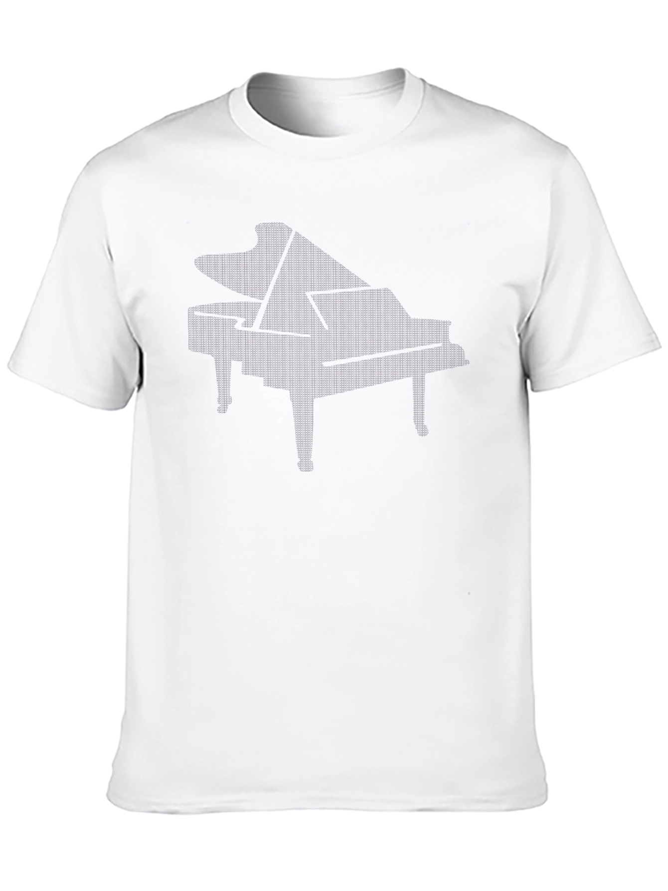 Piano Graphic Black T-Shirt - Music Lover Tee