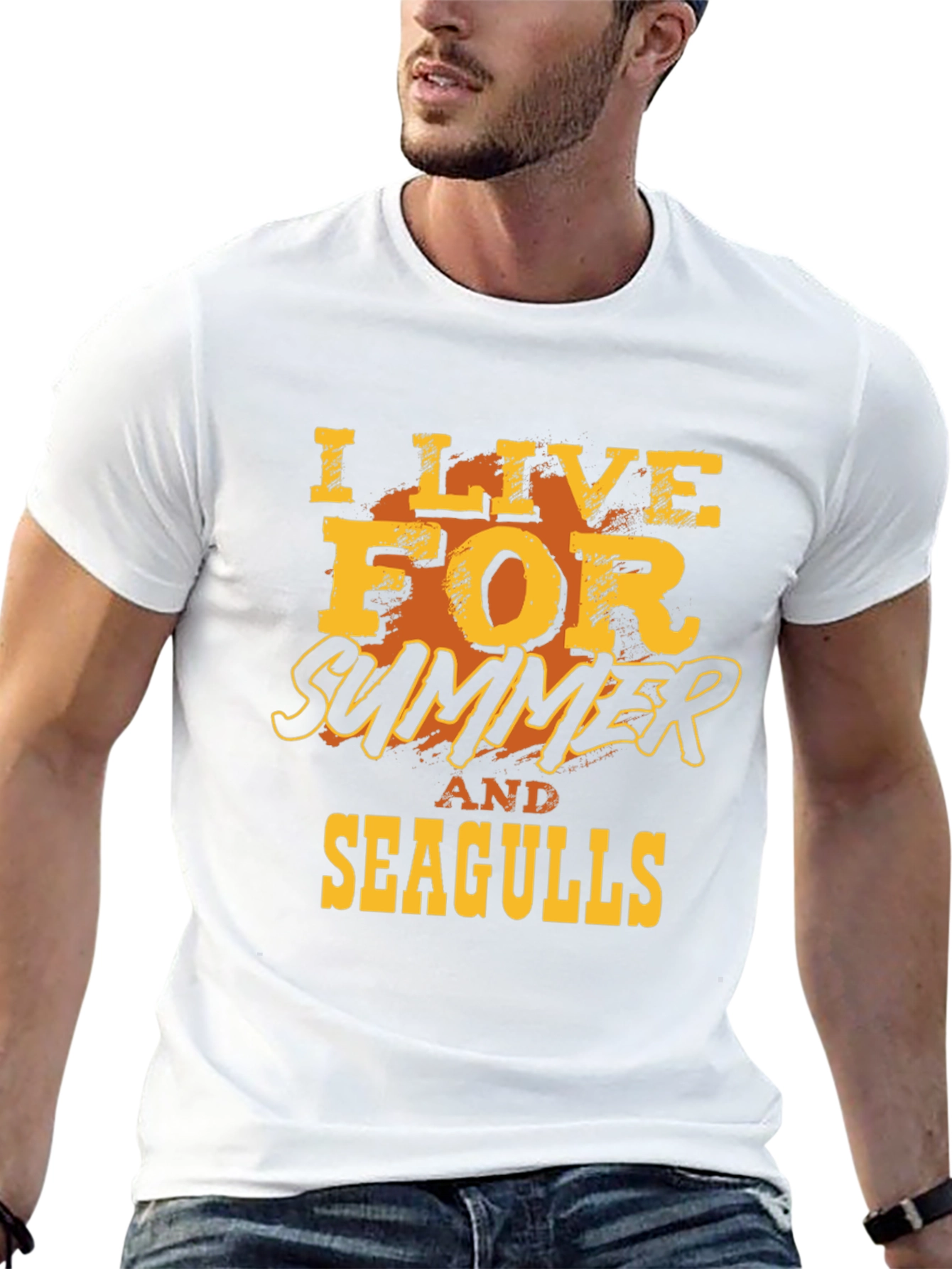 I Live For Summer And Seagulls Graphic T-Shirt