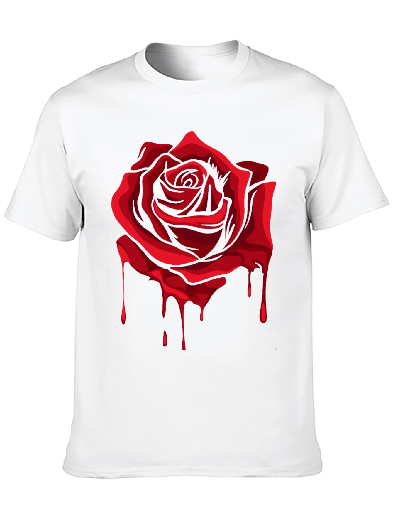 Bleeding Rose Graphic T-Shirt - Black