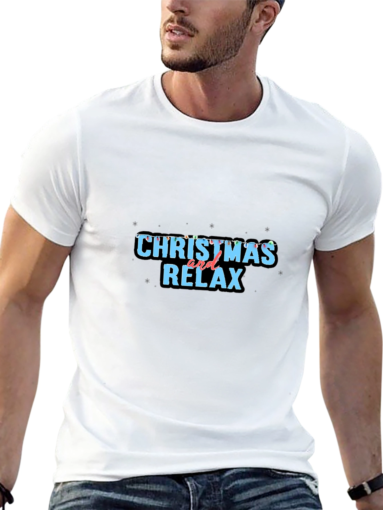 Christmas and Relax Black Tee