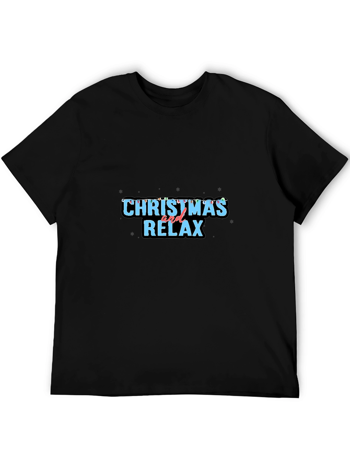 Christmas and Relax Black Tee