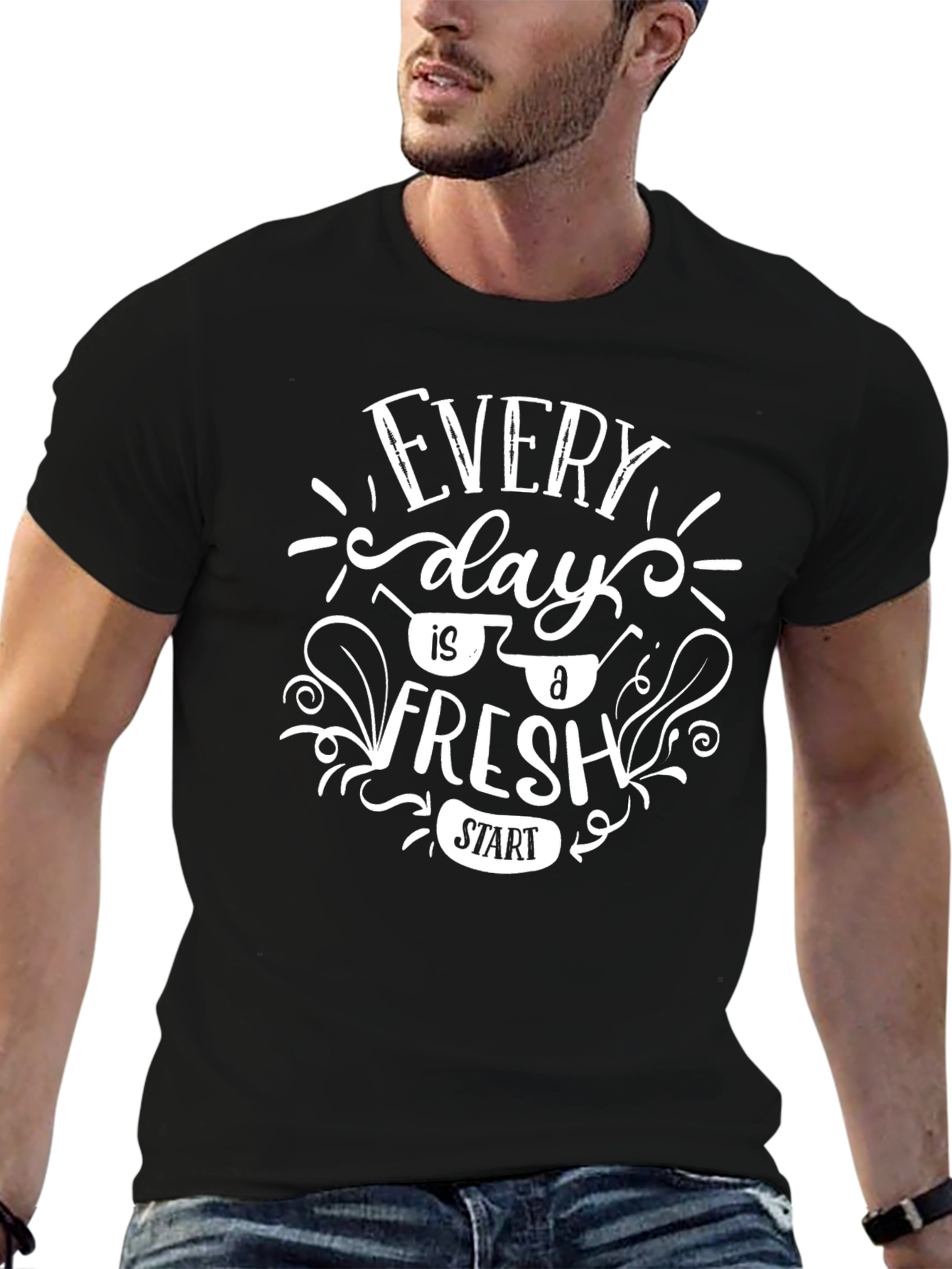 Every Day is a Fresh Start Black T-Shirt