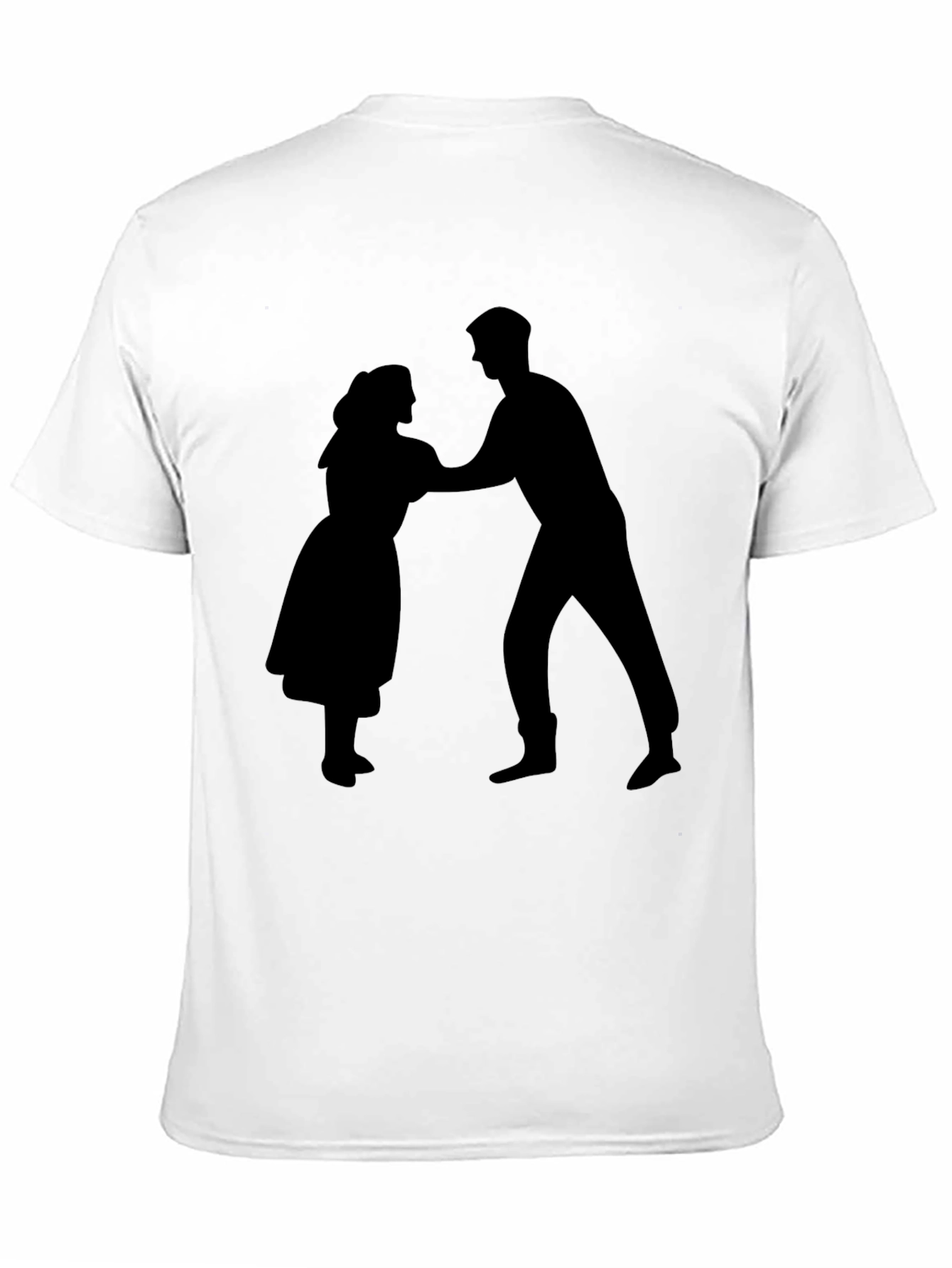 Dancing Couple Silhouette T-Shirt - Black