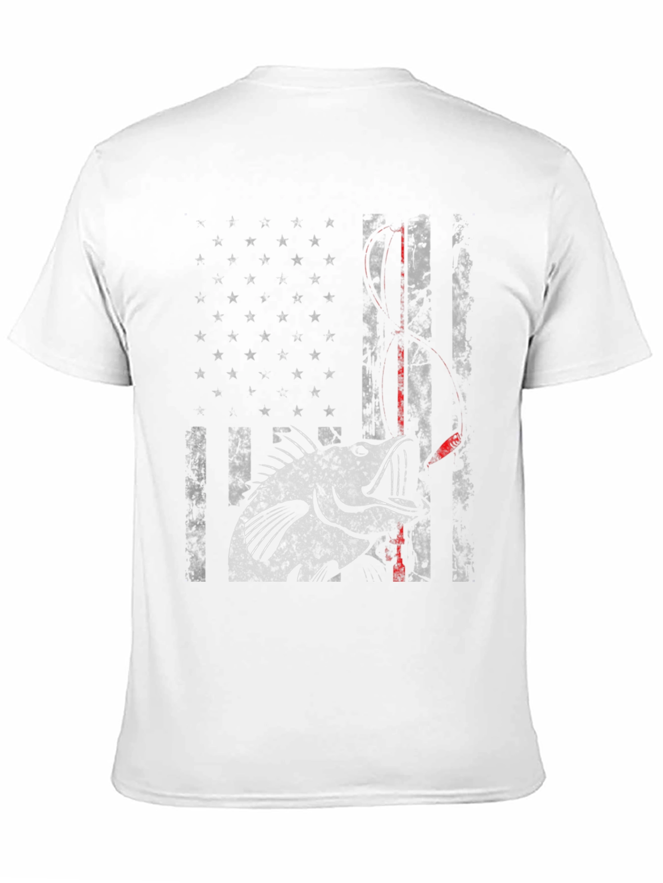 American Flag Bass Fishing T-Shirt