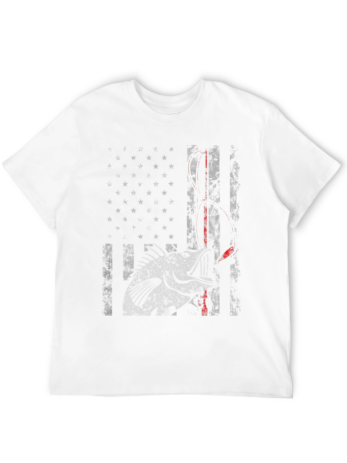 American Flag Bass Fishing T-Shirt
