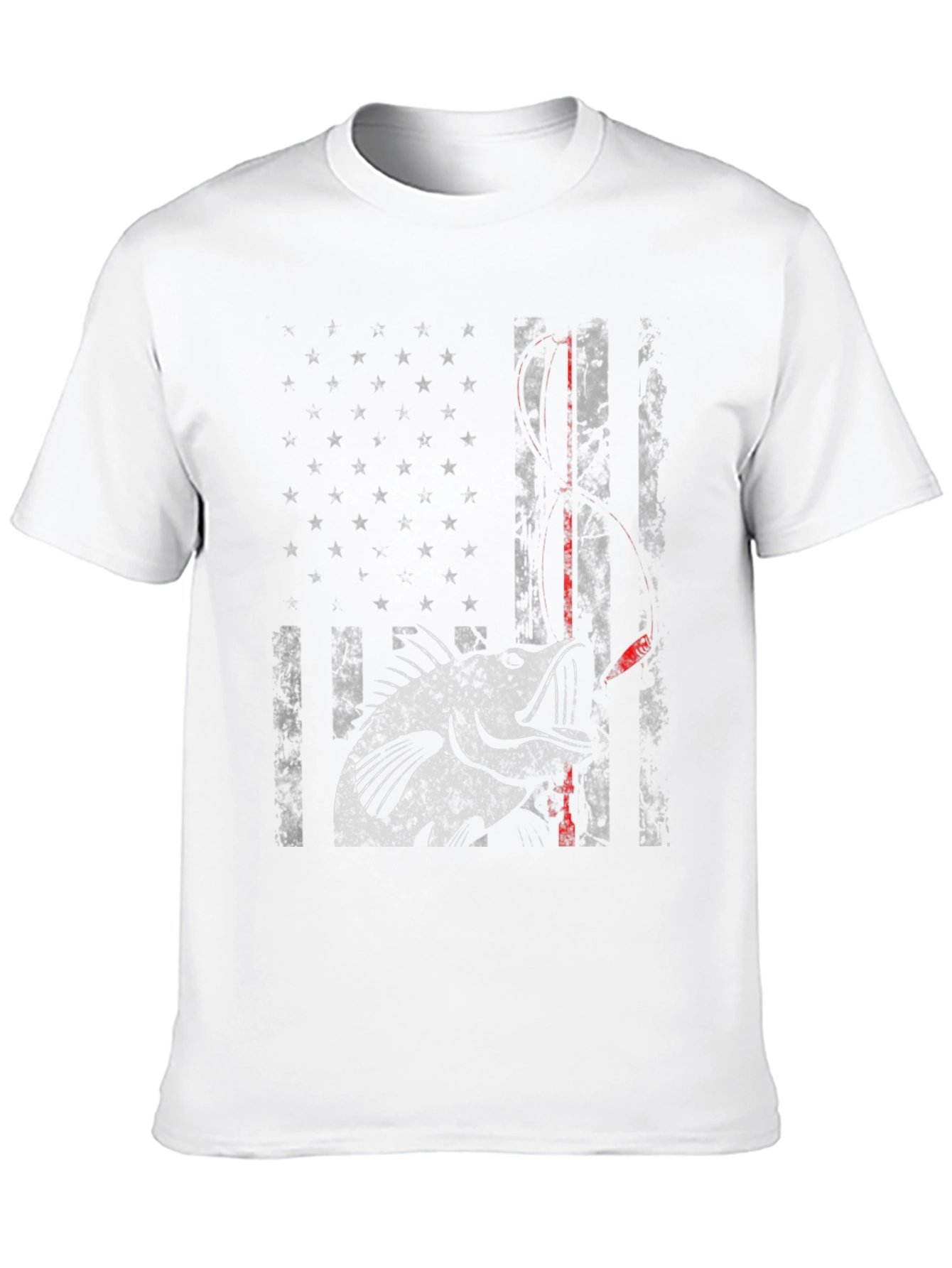 American Flag Bass Fishing T-Shirt