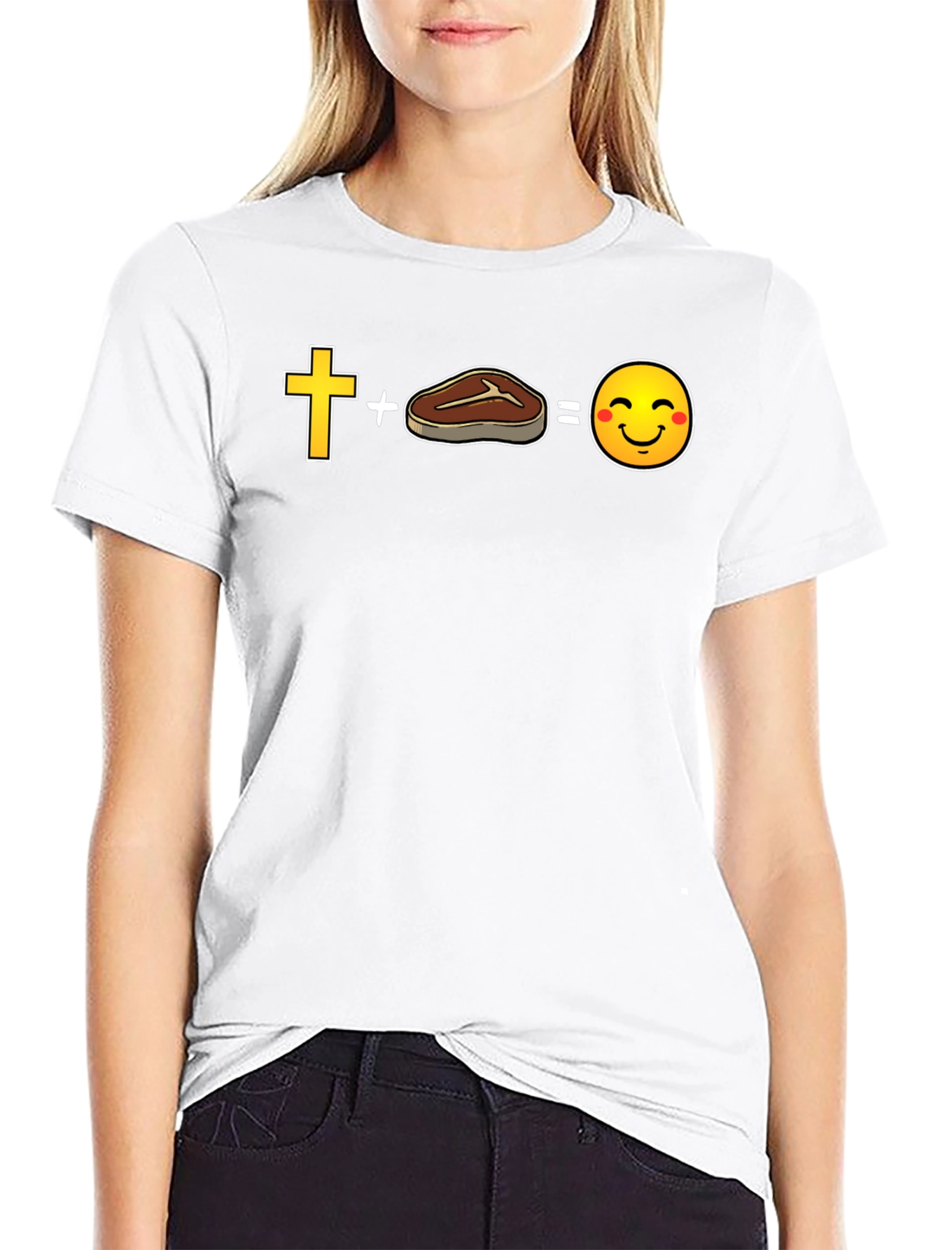 Funny Christian Steak Emoji T-Shirt
