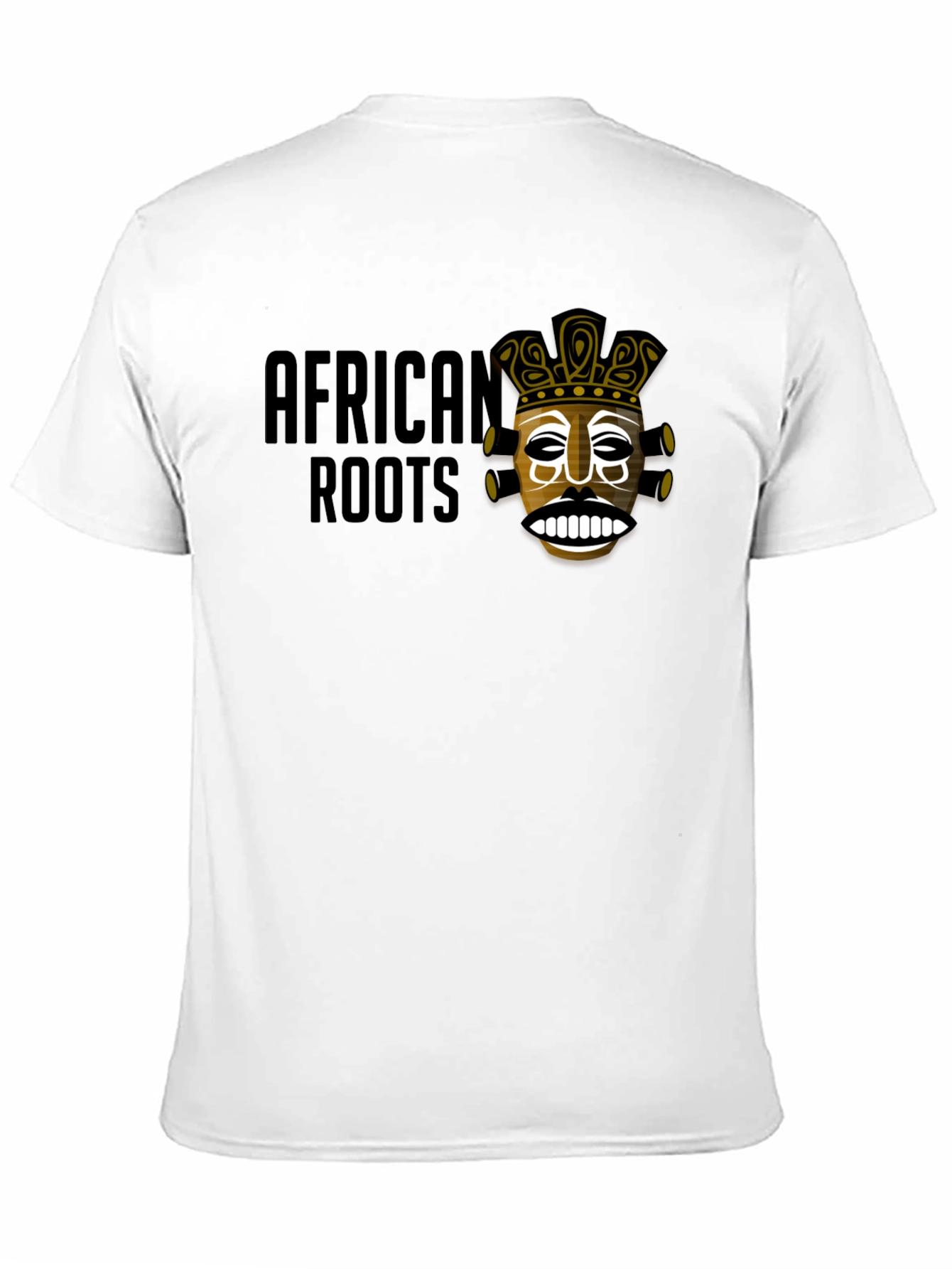 African Roots Graphic Print T-Shirt - Black
