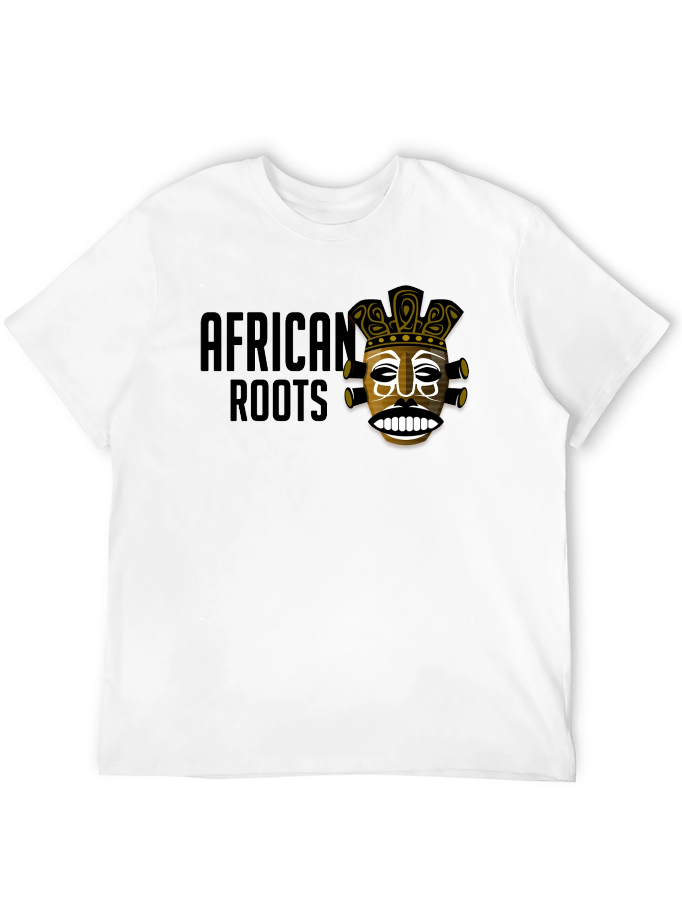 African Roots Graphic Print T-Shirt - Black